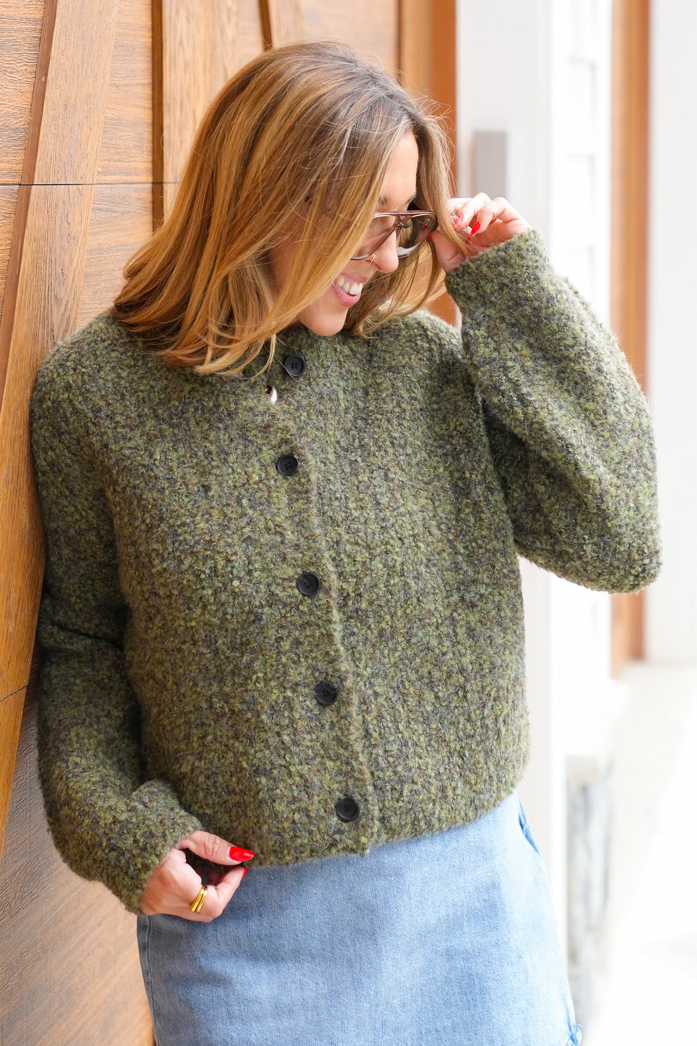 Door Buster! Zenana 5 Button Wool Cardigan Sweater