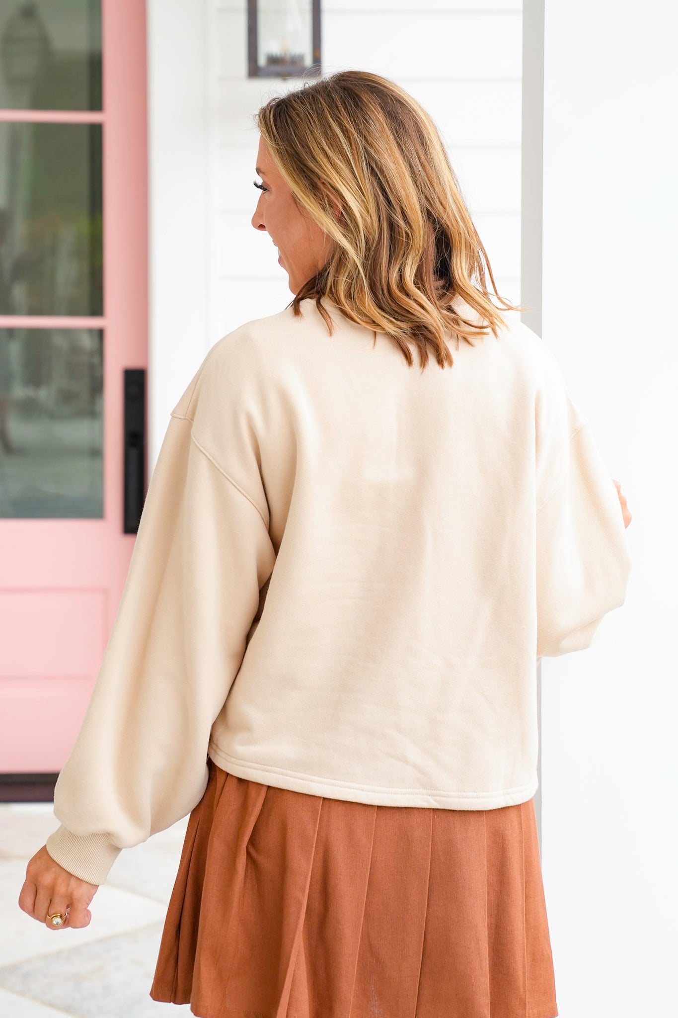 Long Sleeve Crew Neck "Y'all" Patch Sweatshirt