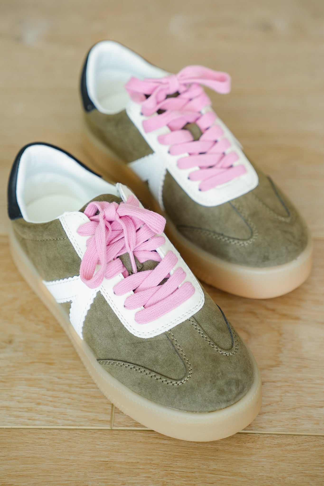 MIA Low Top Vegan Suede 'V' Design Sneaker