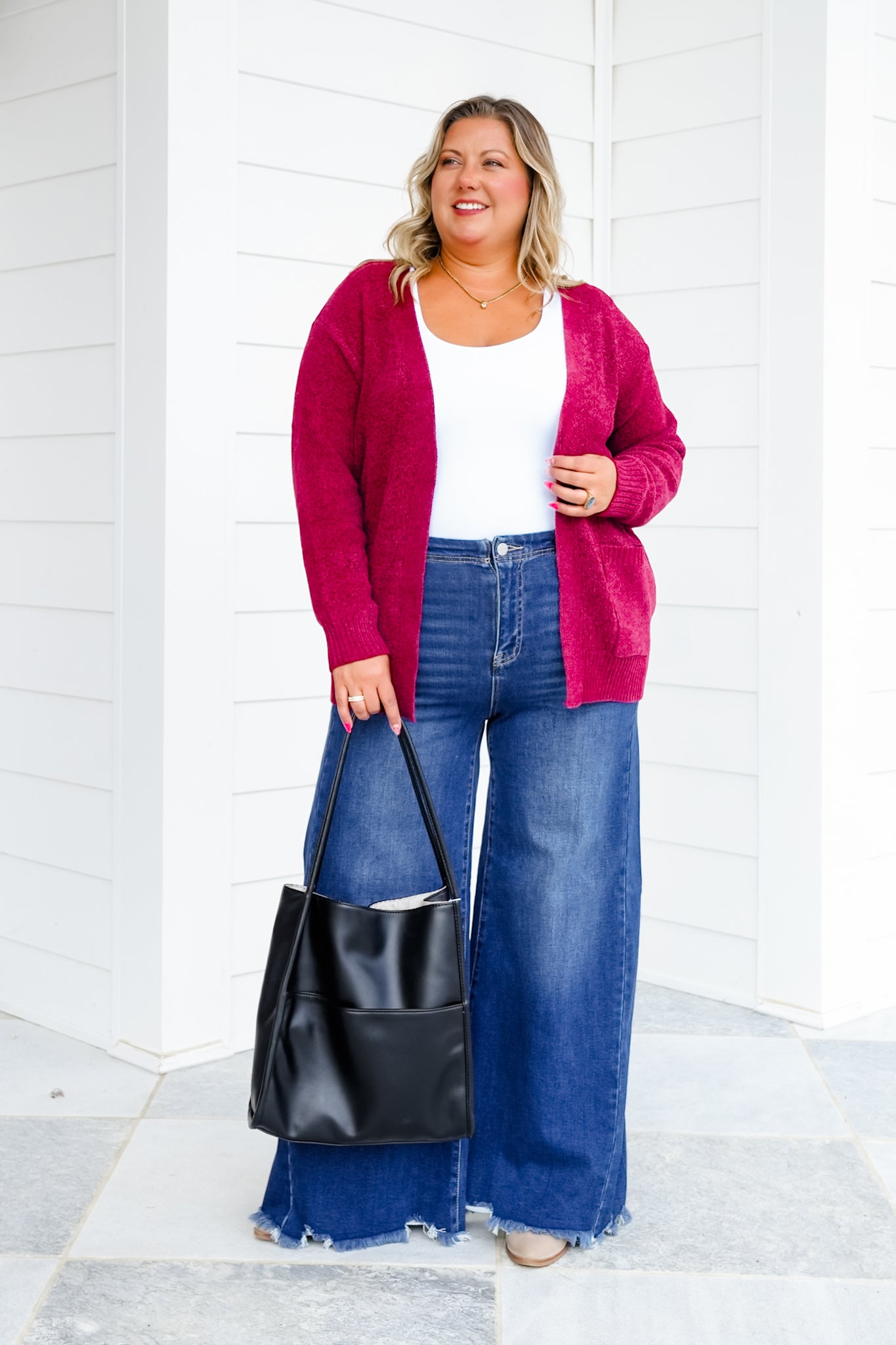 Door Buster! Zenana Melange Open Front Sweater Cardigan