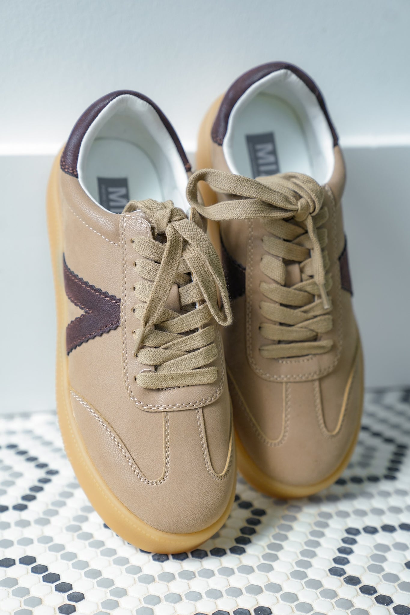 MIA Low Top Vegan Suede 'V' Design Sneaker