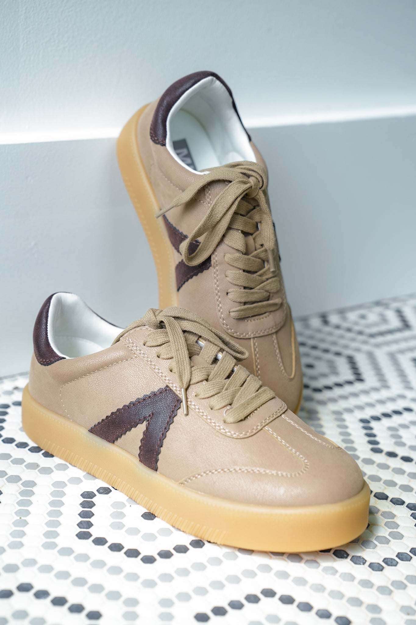 MIA Low Top Vegan Suede 'V' Design Sneaker