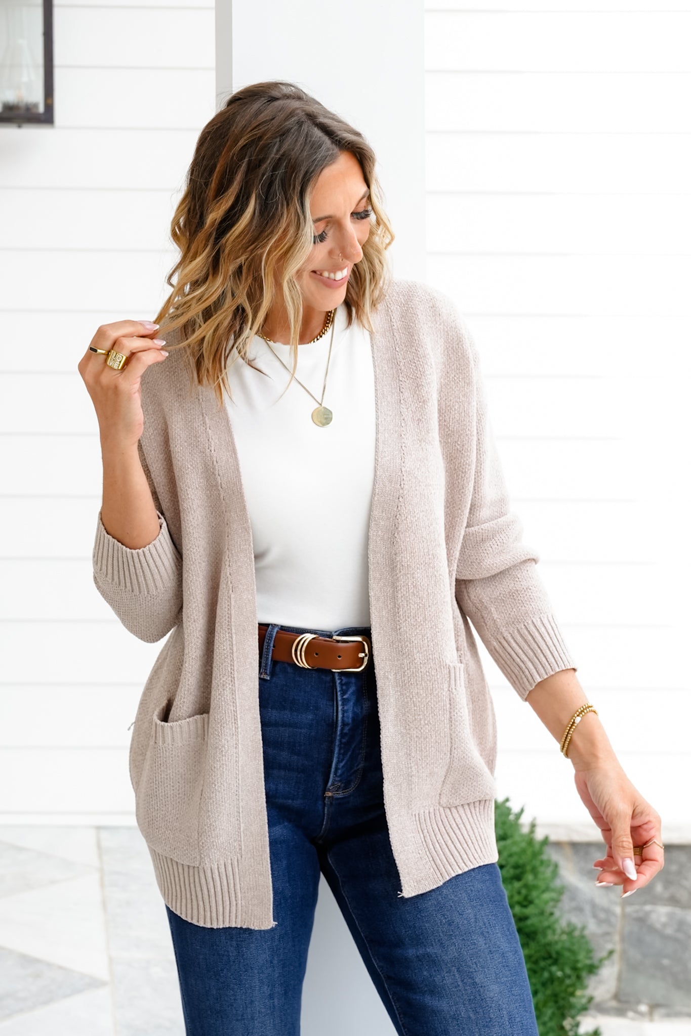 Door Buster! Zenana Melange Open Front Sweater Cardigan