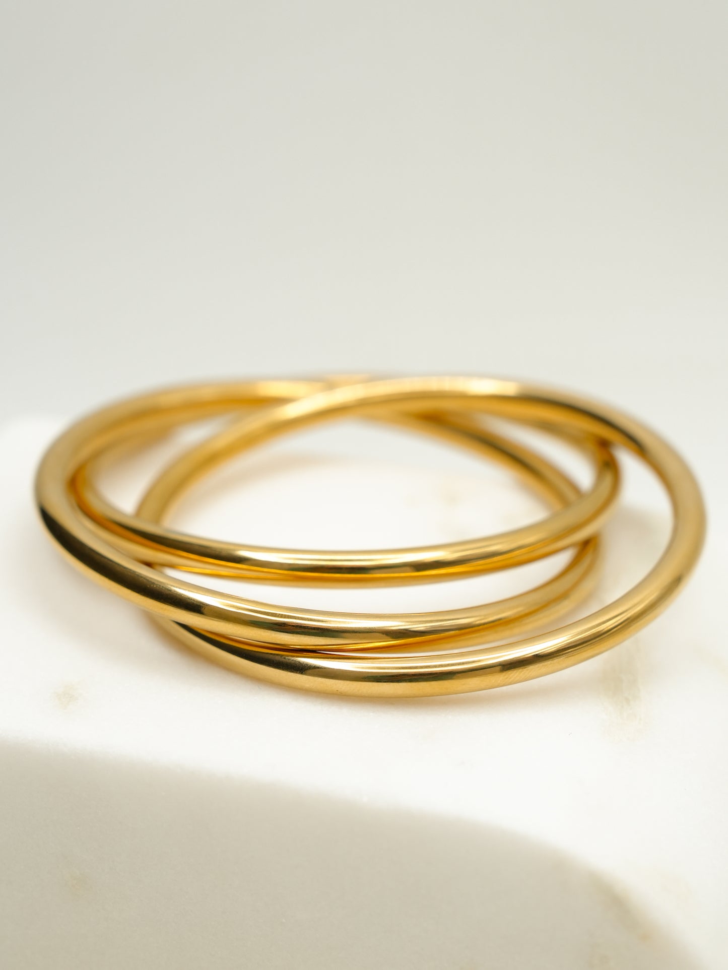 Gold Bangle Bracelet Stack