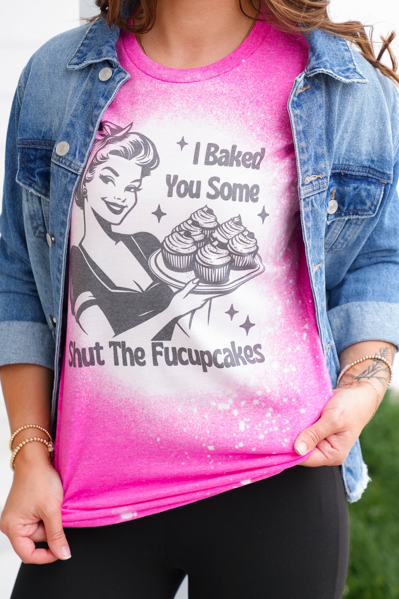 Plus/Reg Short Sleeve "Shut The Fucupcakes" Graphic Tee