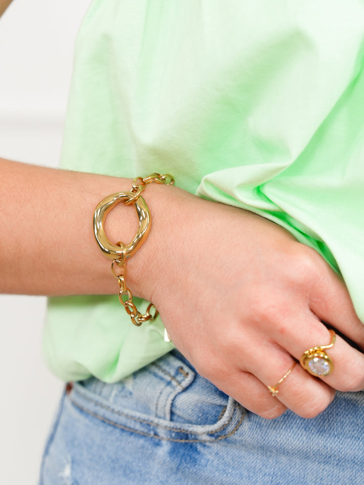 Gold Link Bracelet - Freckled Poppy