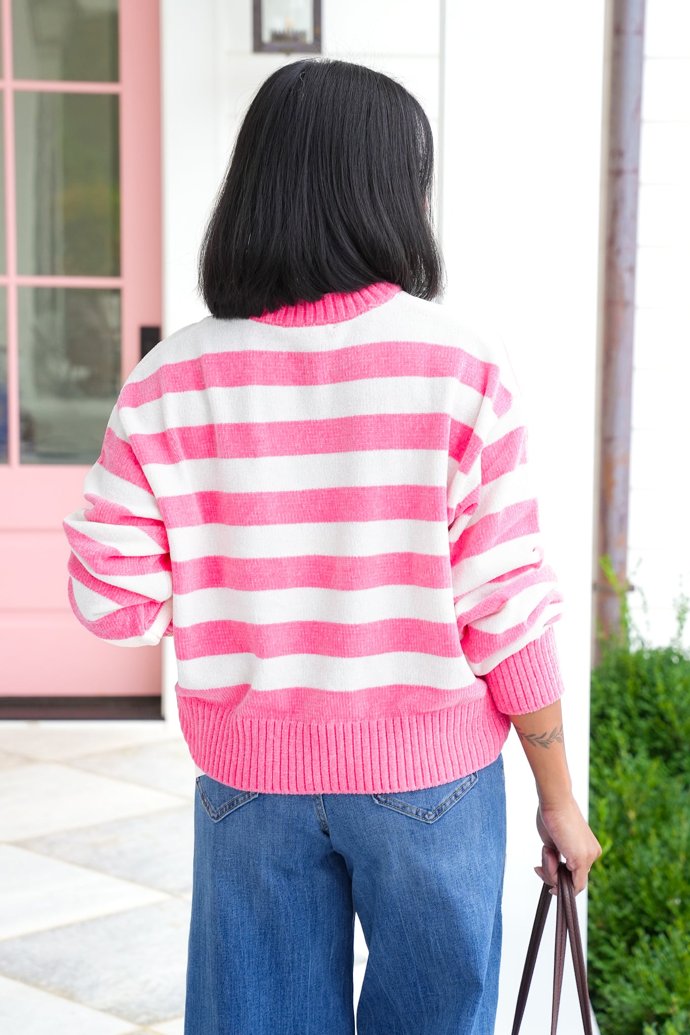 Striped Long Sleeve Pullover Sweater