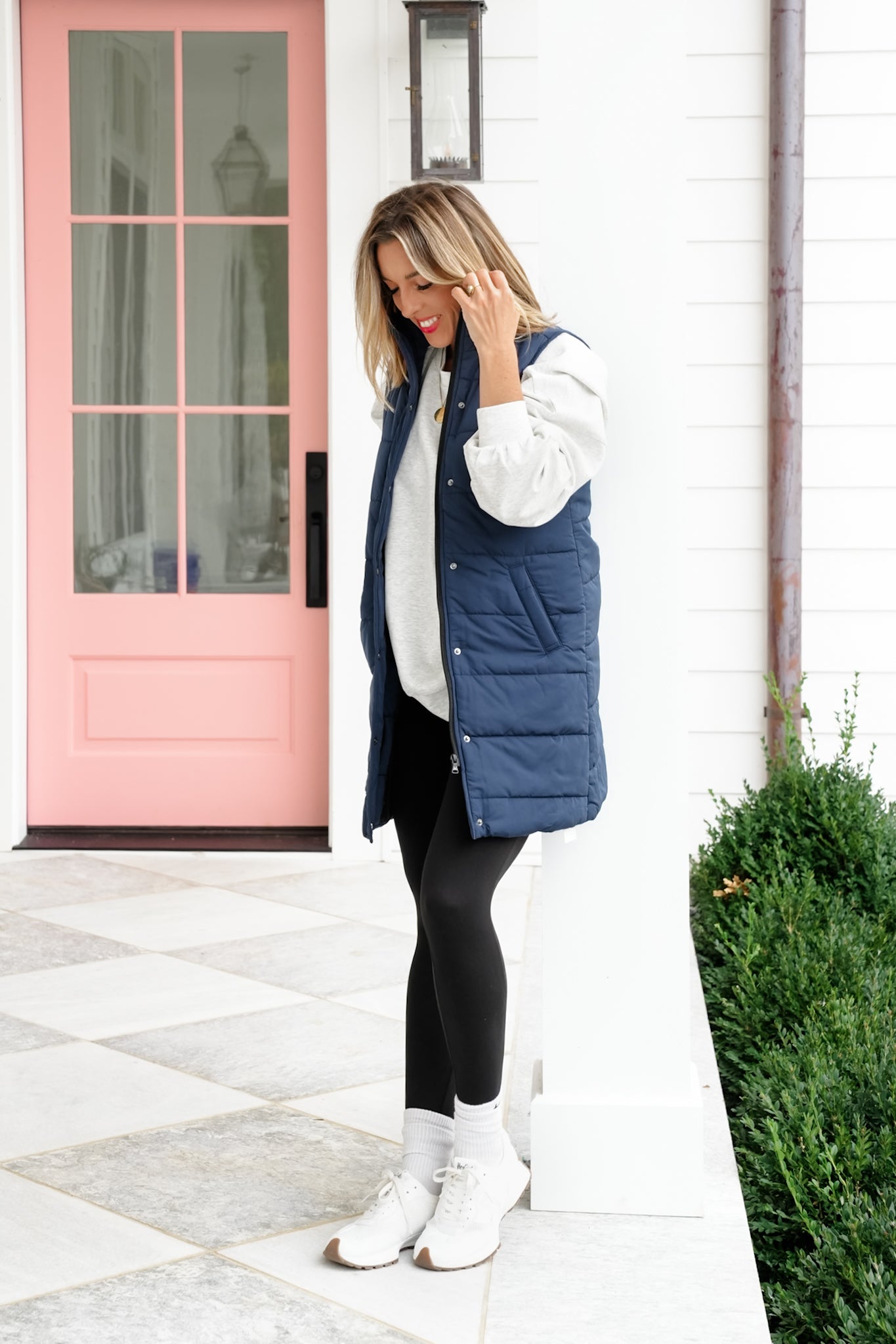 Plus/Reg Sleeveless Button Down Long Vest