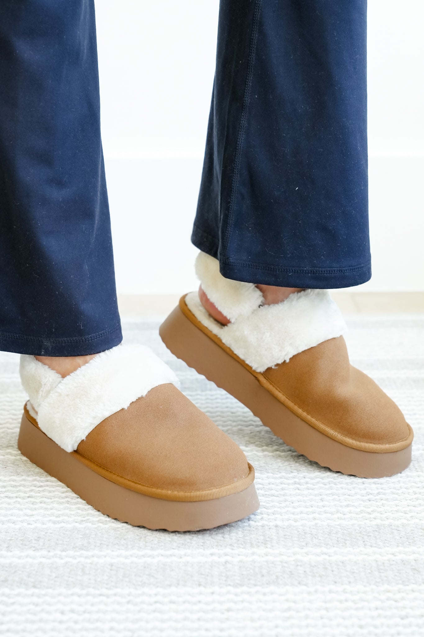 MIA Platform Slipper with Plush Vegan Fur Lining