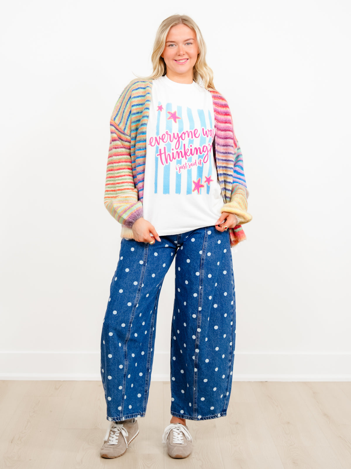 Plus/Reg Short Sleeve "Everyone Was Thinking It" Graphic Tee - Freckled Poppy
