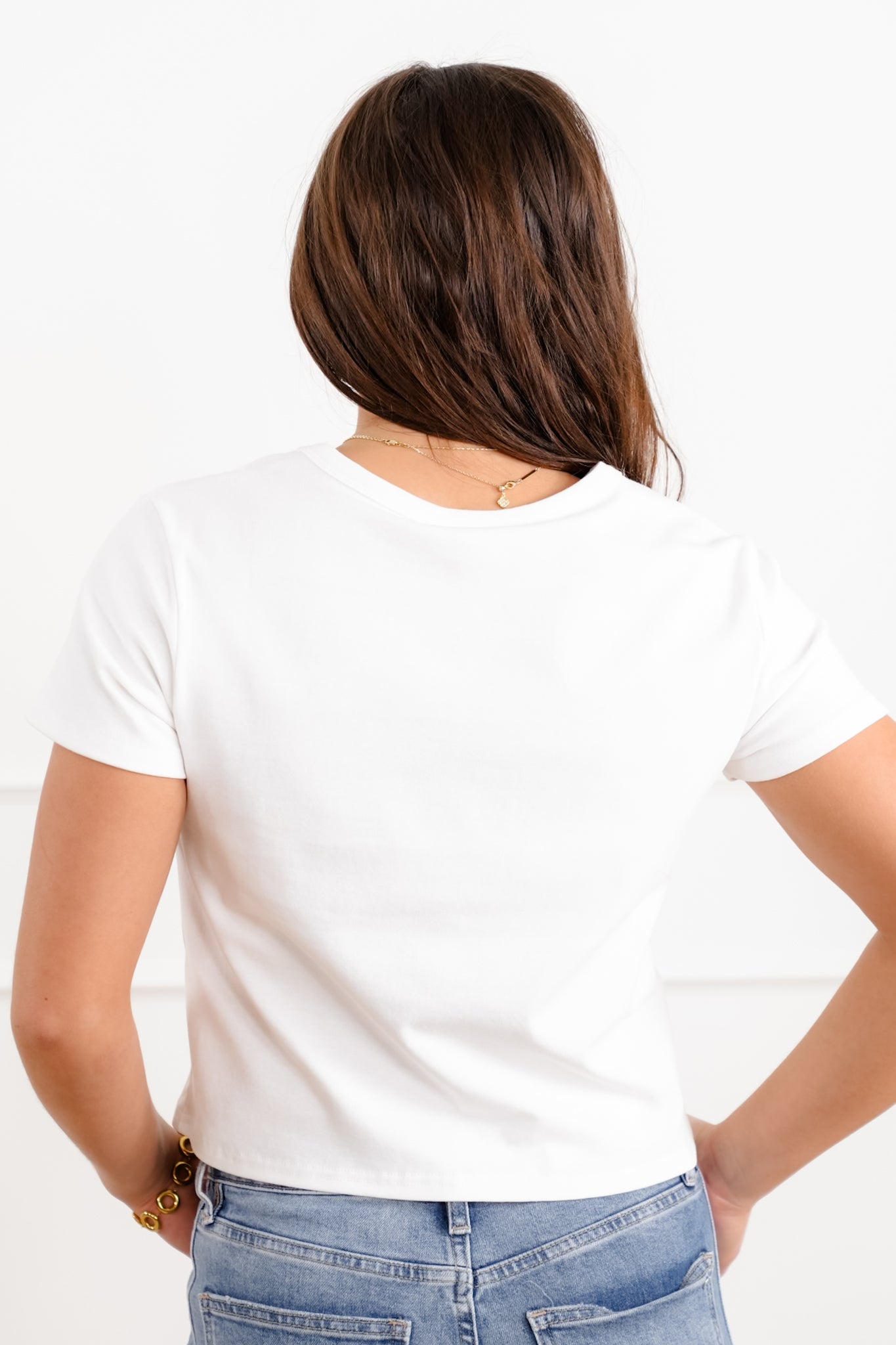 Short Sleeve Patchwork American Flag Crop Tee Shirt