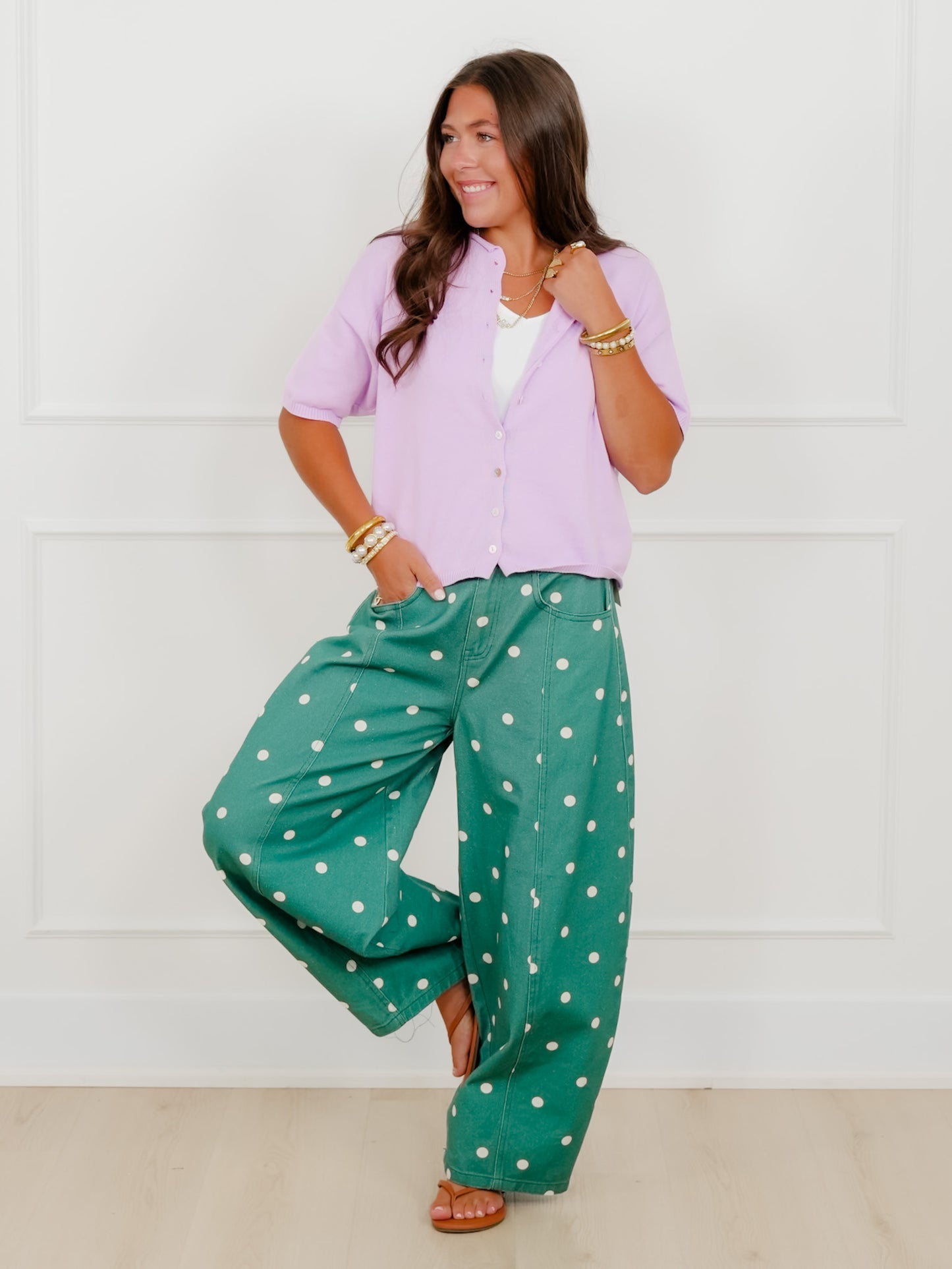 Solid Short Sleeve Button Down Cardigan