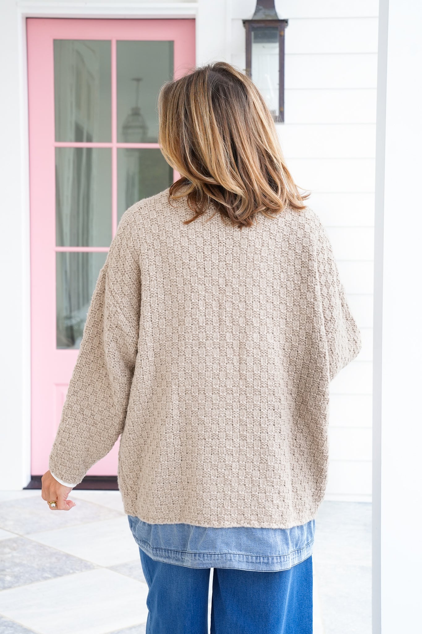 Textured Long Sleeve Layered Cardigan