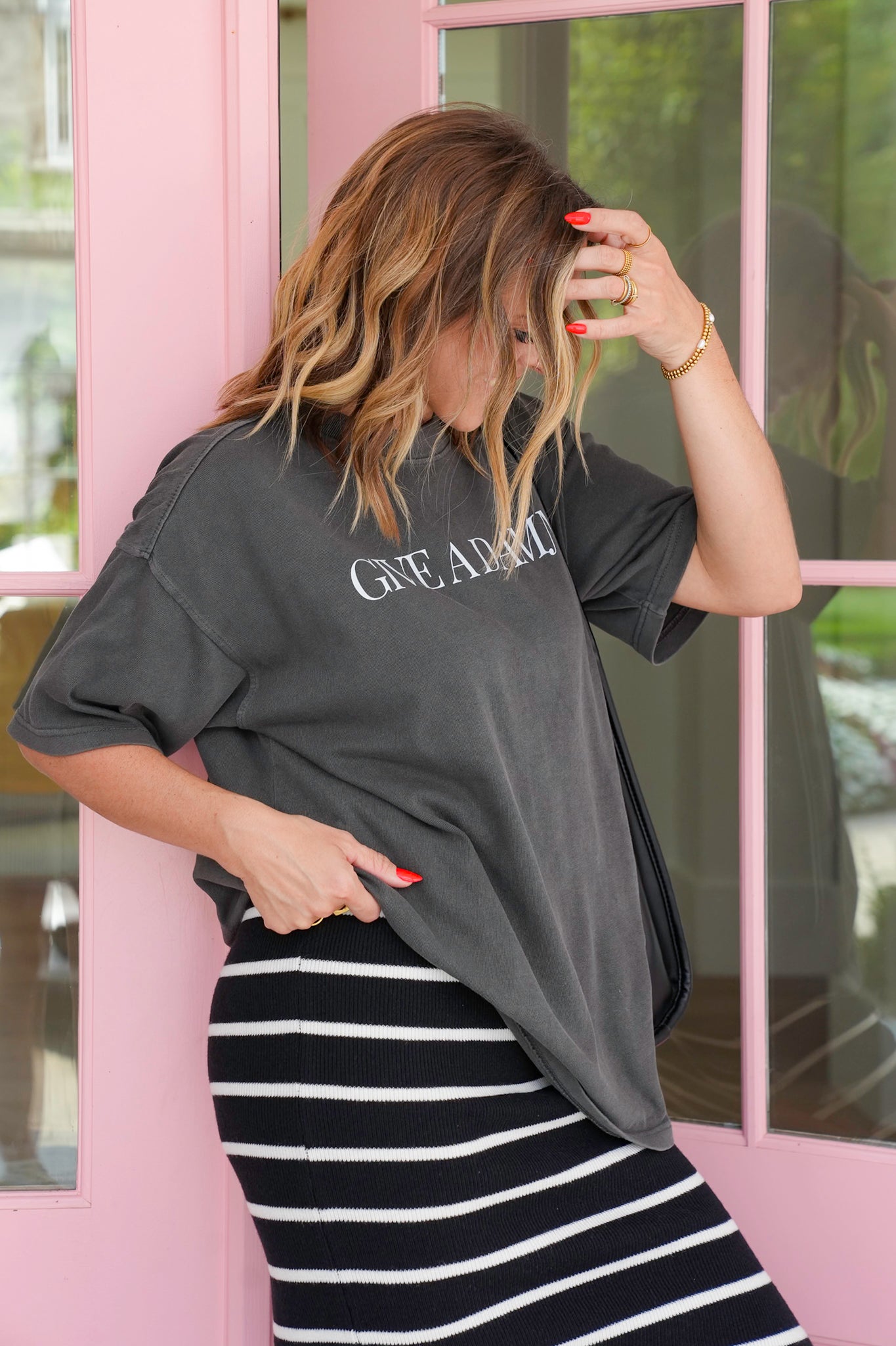 Plus/Reg Short Sleeve "Give A Damn" Graphic Tee