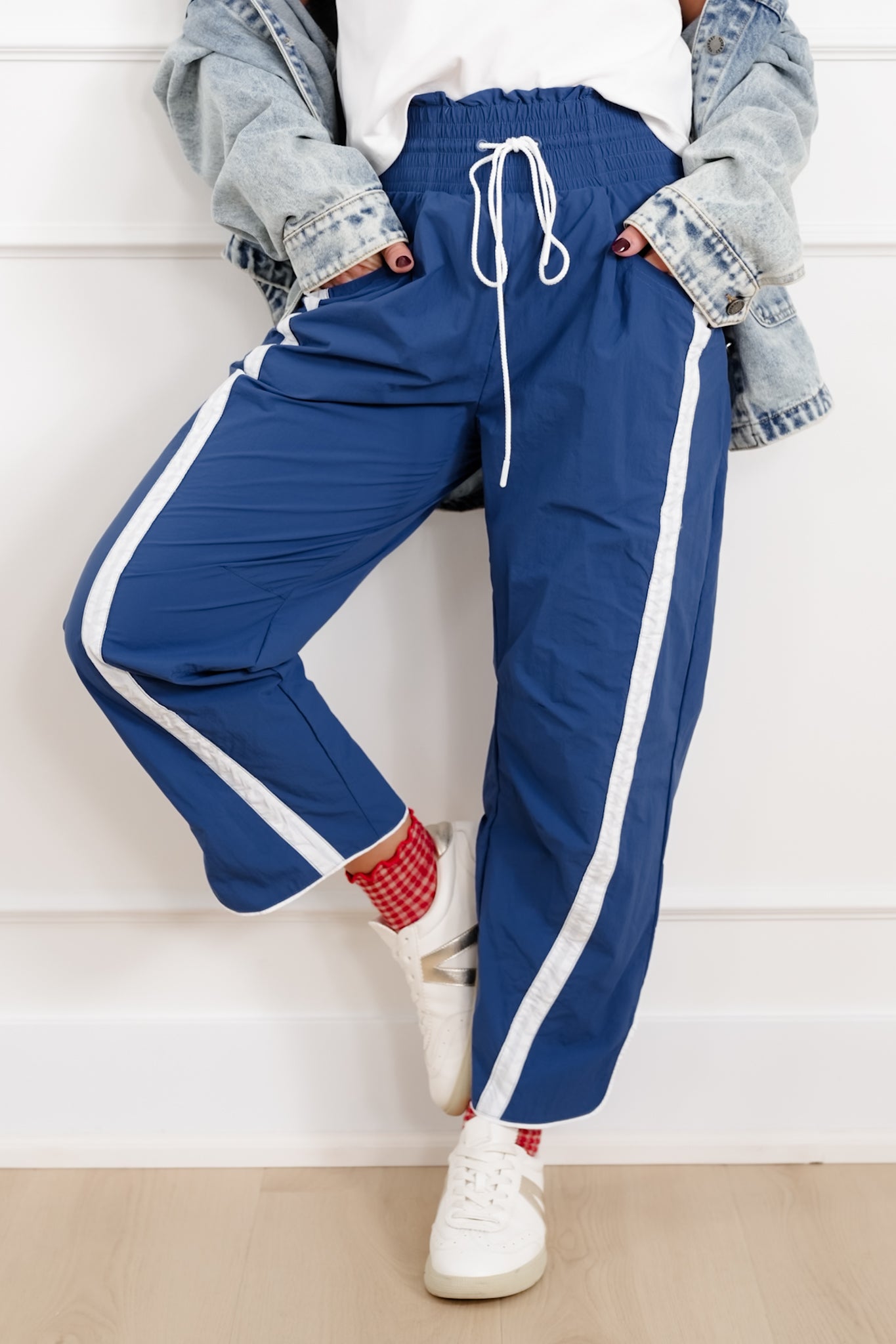 Plus/Reg High Waist Track Pants with Stripes – Freckled Poppy