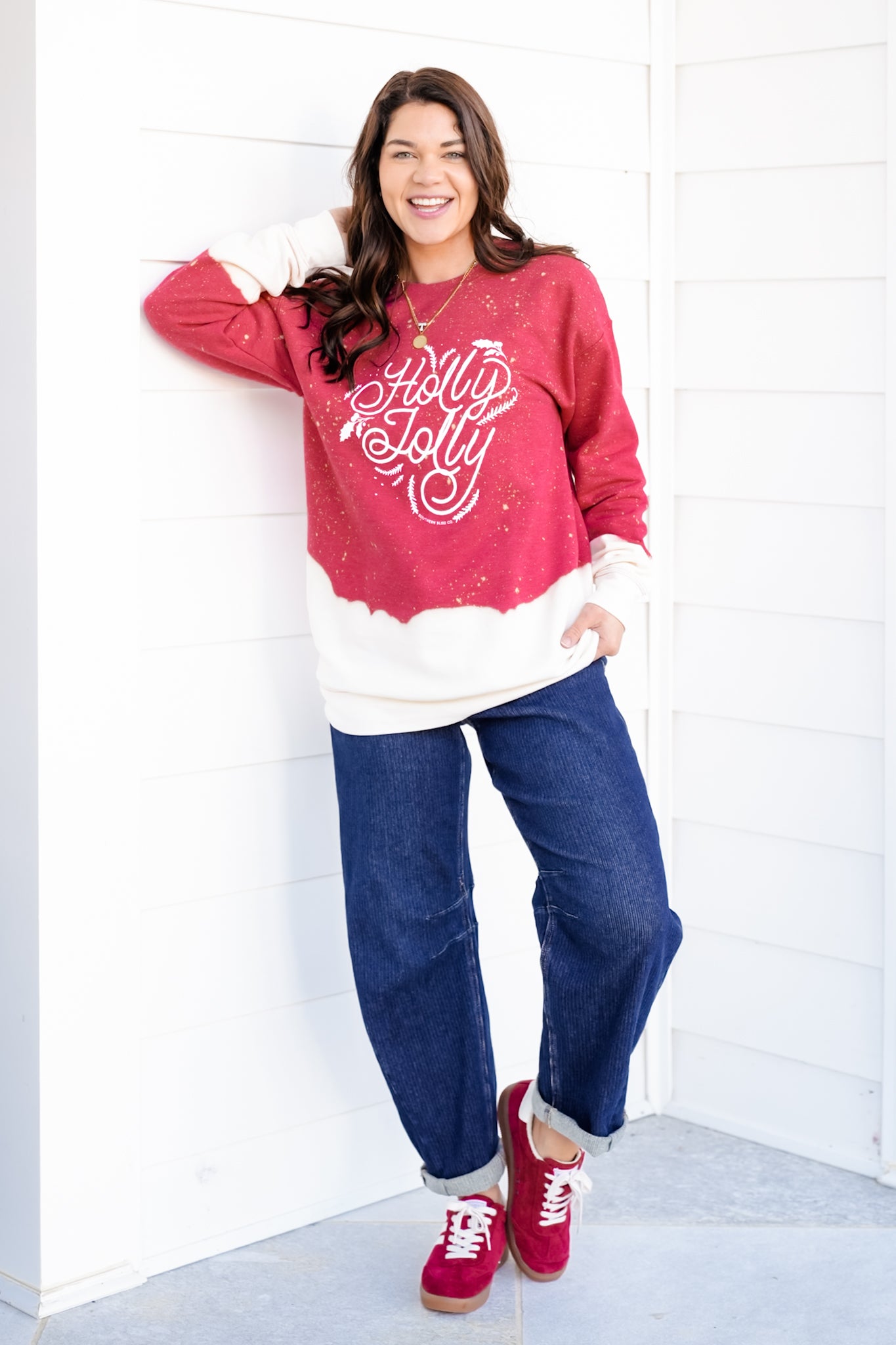 Holly Jolly Bleached Sweatshirt