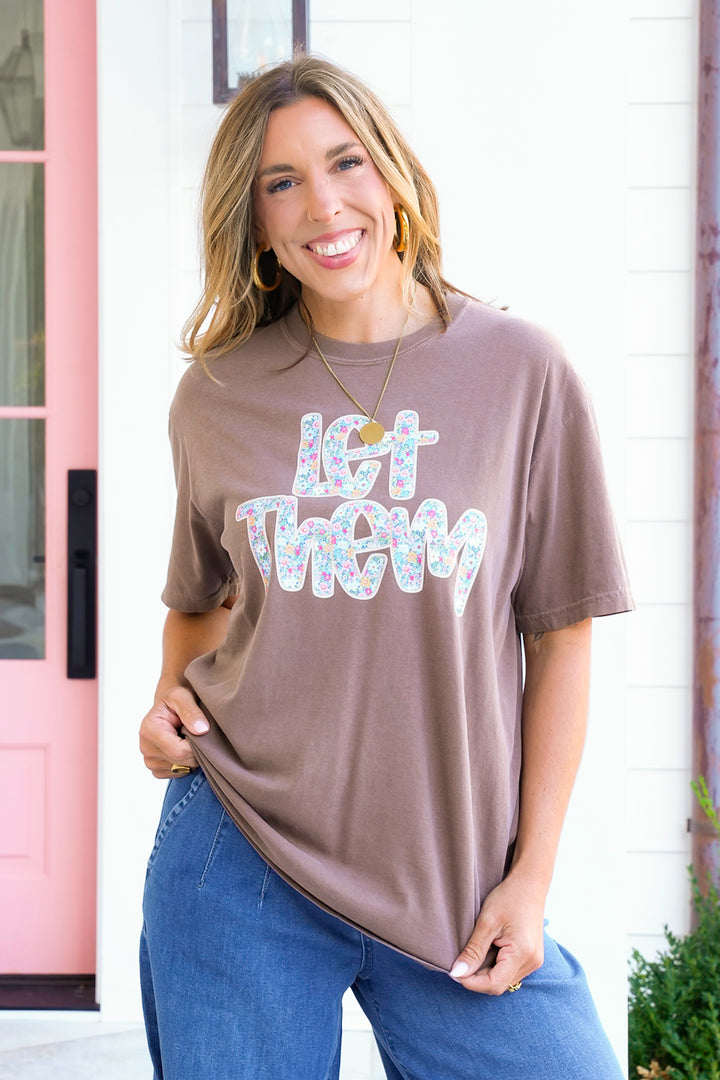 Plus/Reg Short Sleeve "Let Them" Graphic Tee