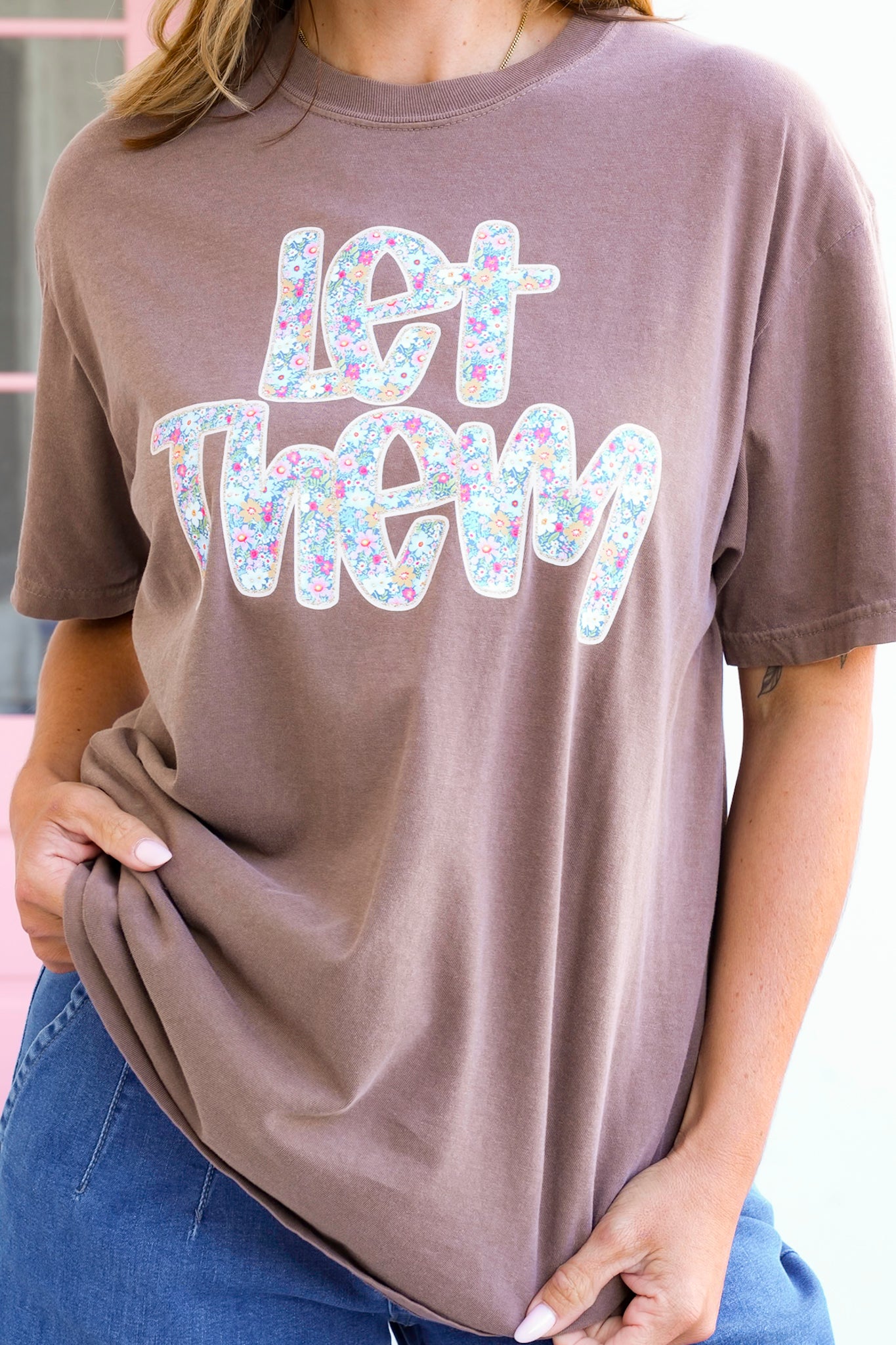 Plus/Reg Short Sleeve "Let Them" Graphic Tee