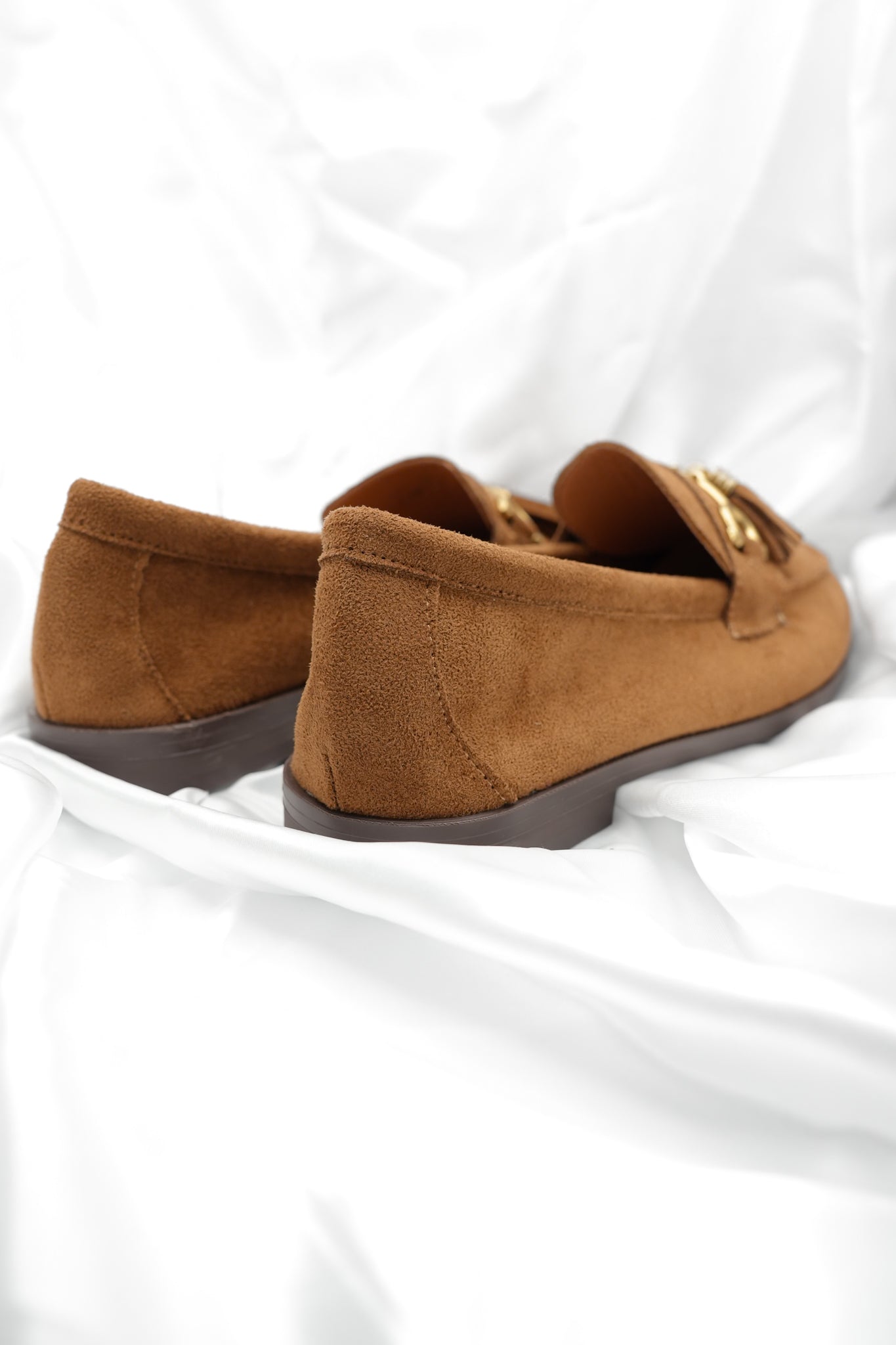 Vegan Suede Slip On Loafer with Tassel