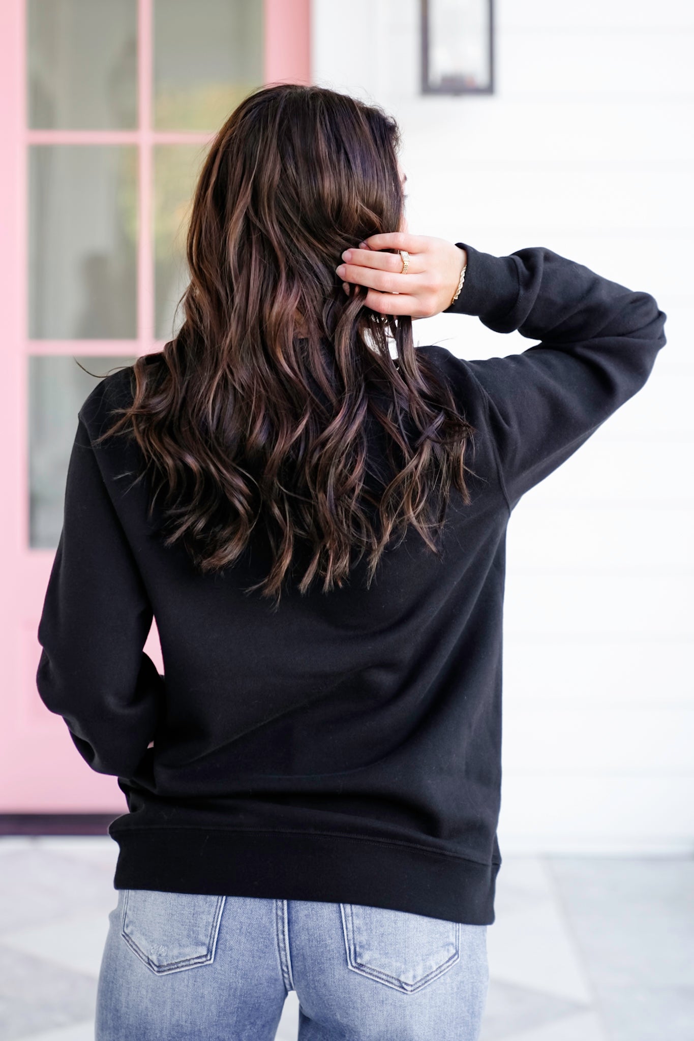 Plus/Reg Long Sleeve "Absolutely Not" Graphic Sweatshirt