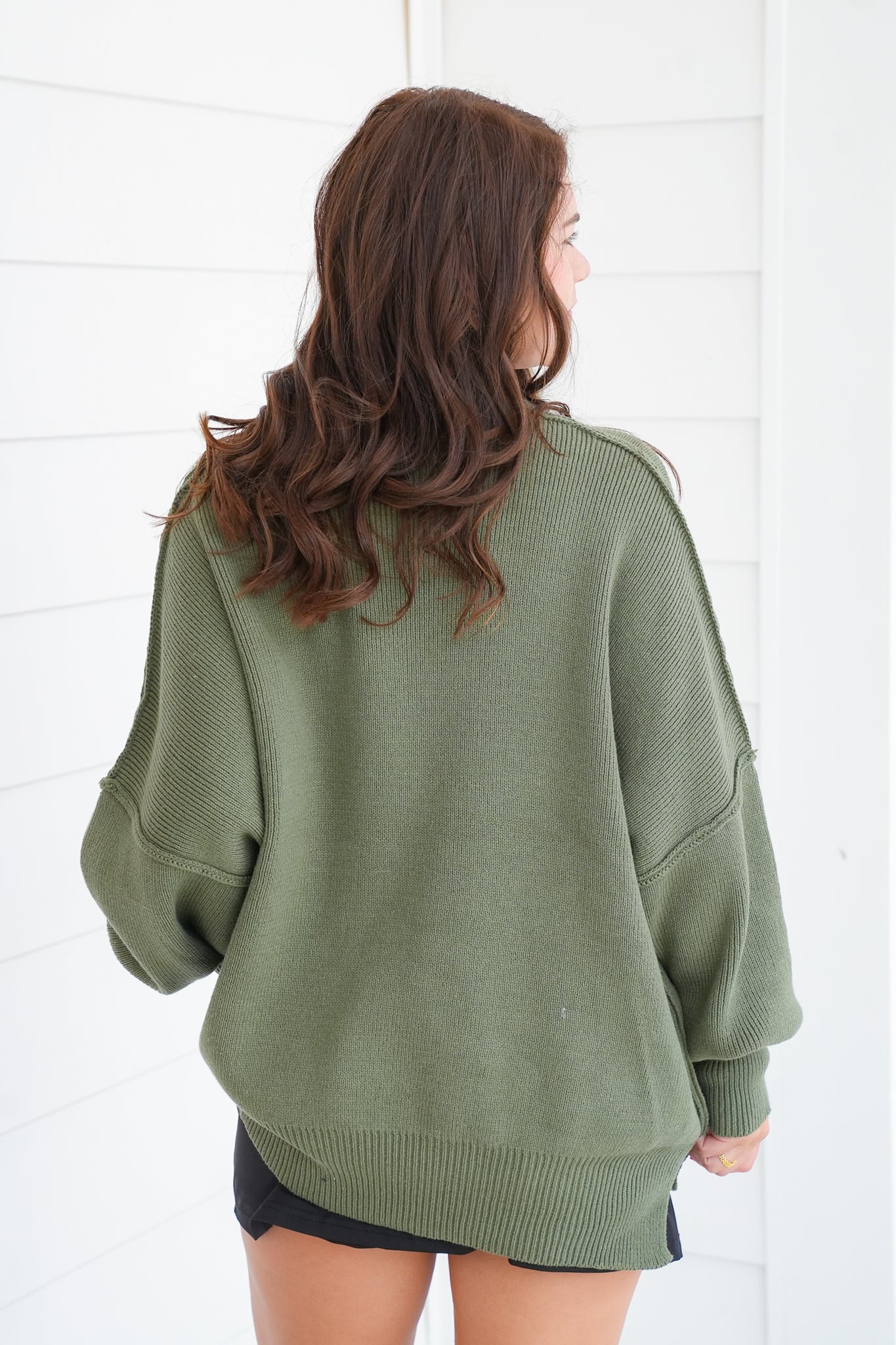 Door Buster! Zenana Side Slit Oversized Sweater