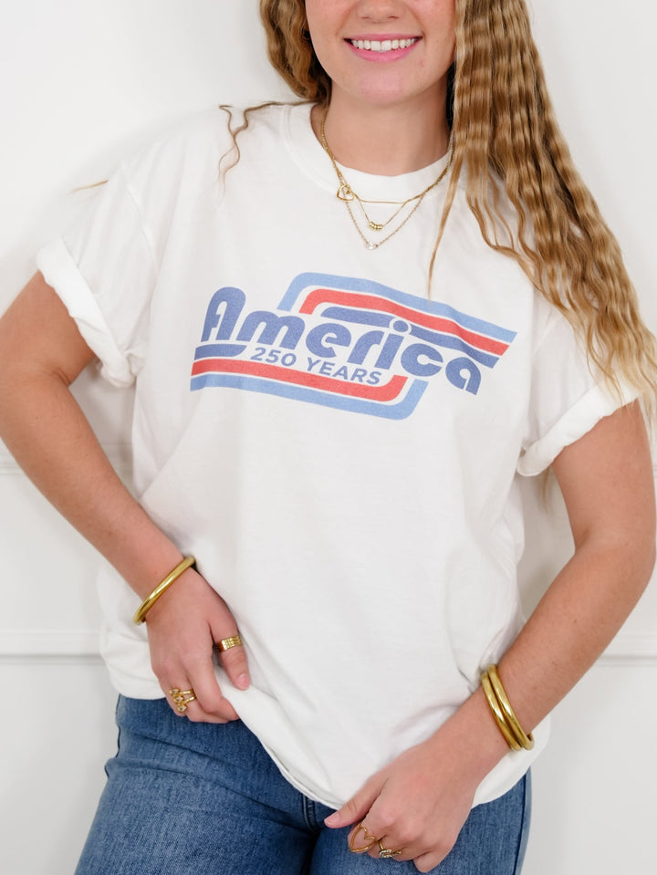Plus/Reg Short Sleeve "America 250 Years" Graphic Tee