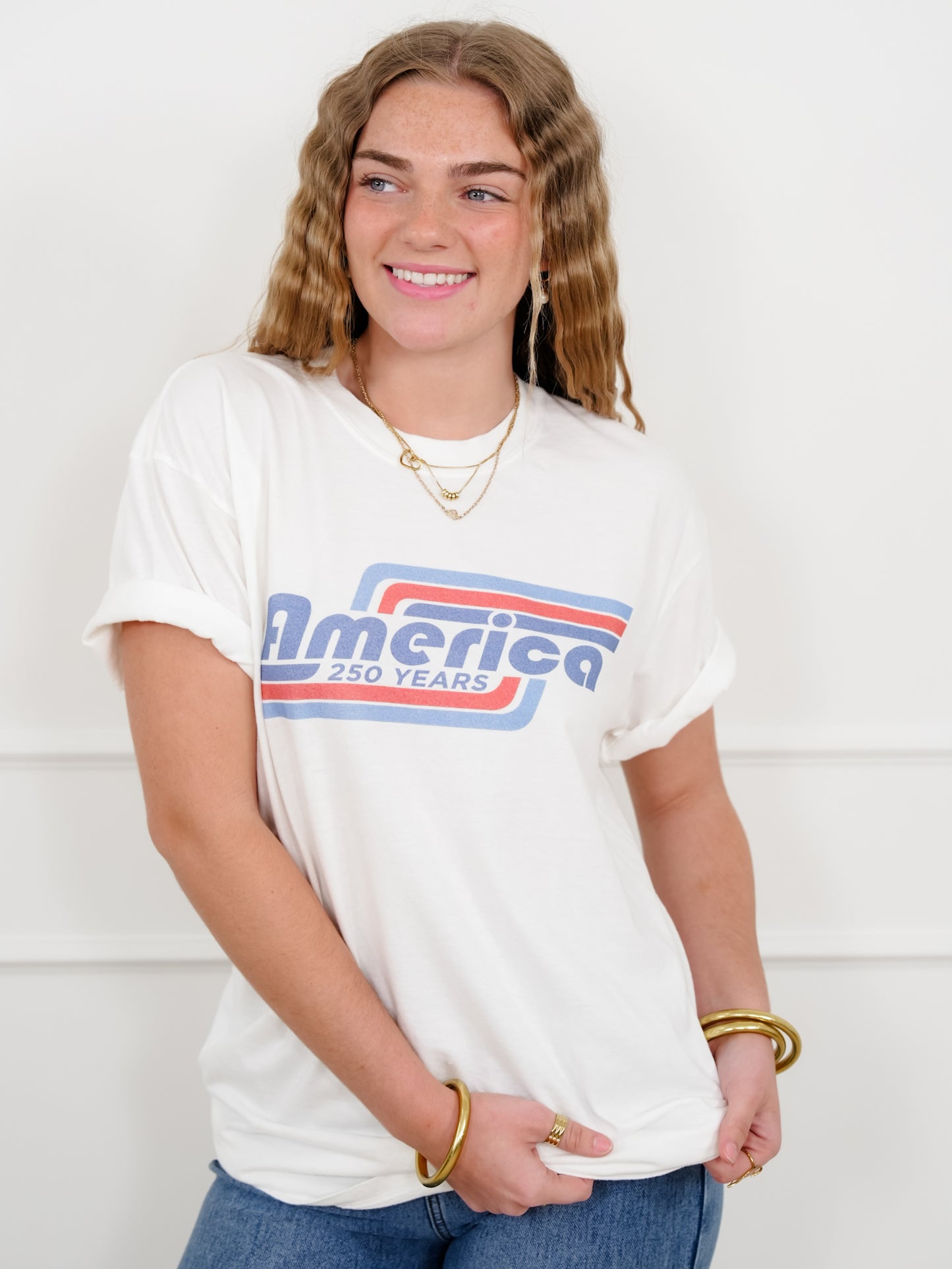 Plus/Reg Short Sleeve "America 250 Years" Graphic Tee