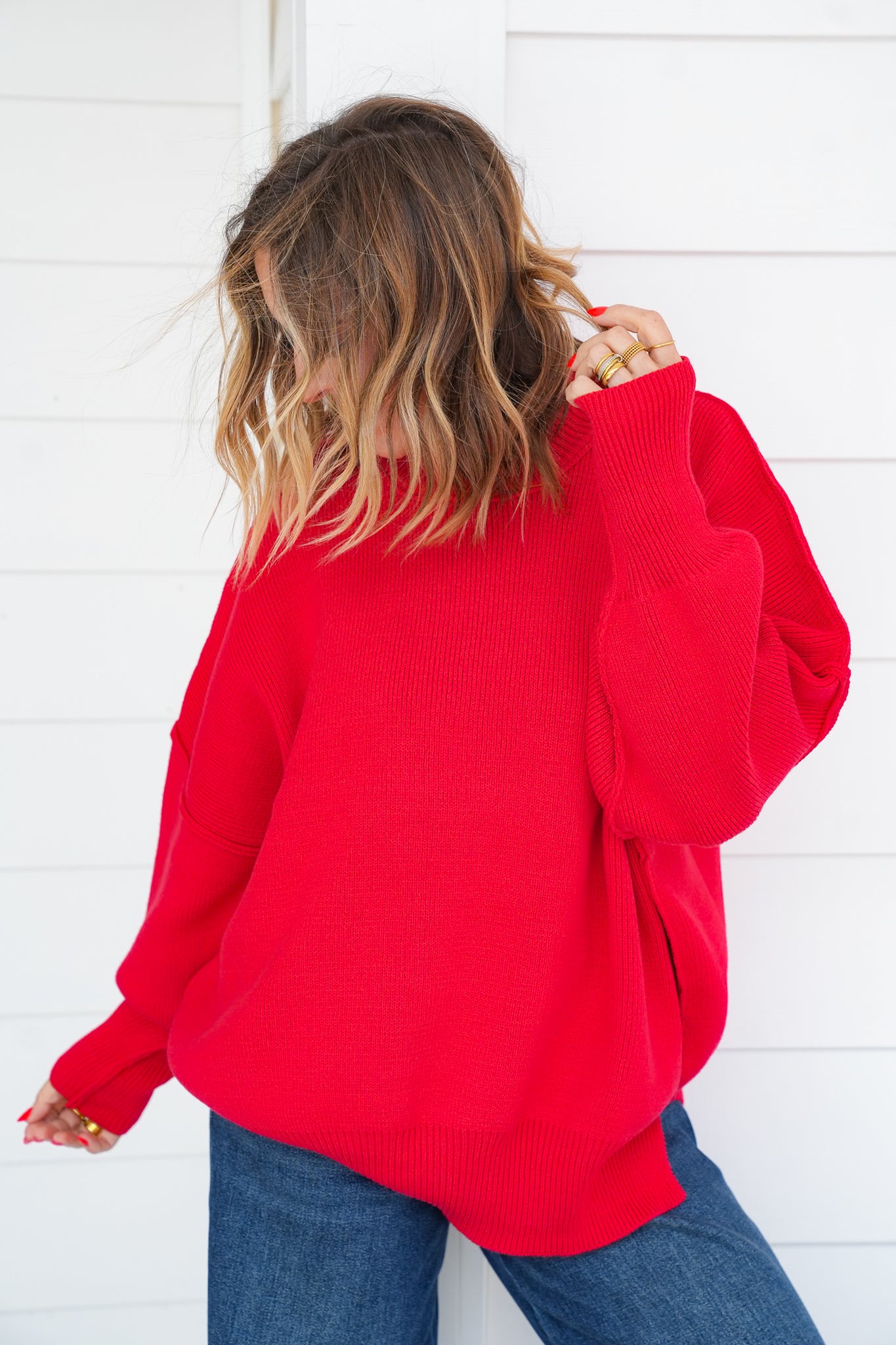 Door Buster! Zenana Side Slit Oversized Sweater