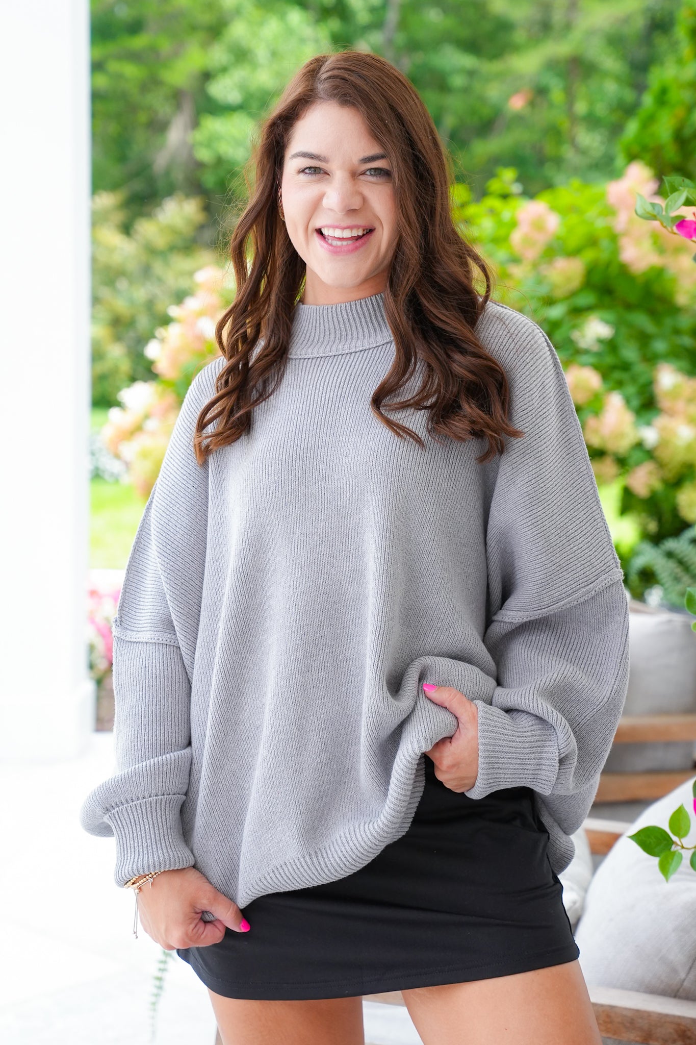 Door Buster! Zenana Side Slit Oversized Sweater