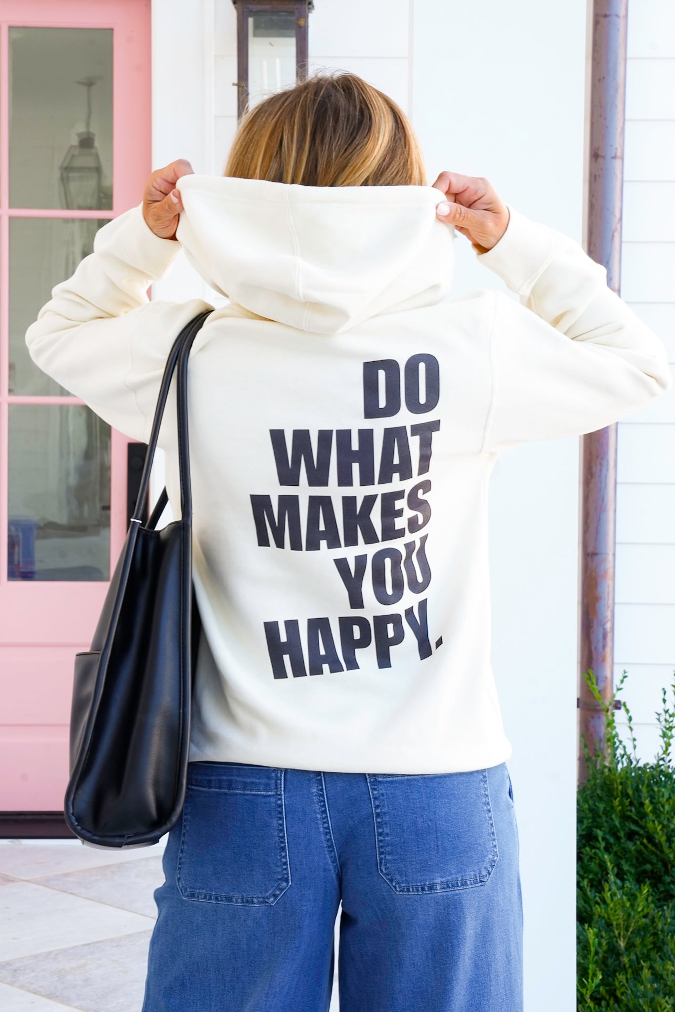 Plus/Reg Long Sleeve "What Makes You Happy" Hoodie Graphic Sweatshirt
