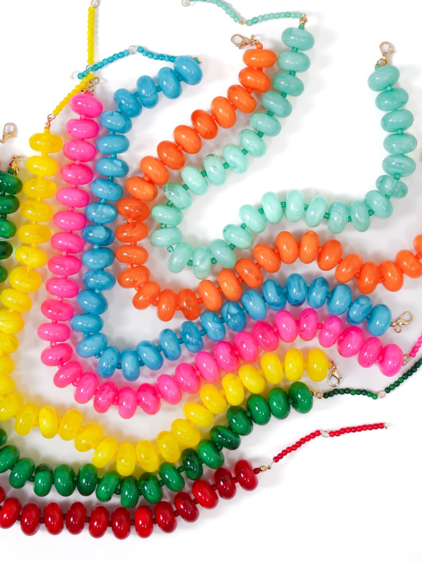 Chunky Beaded Necklace - Freckled Poppy