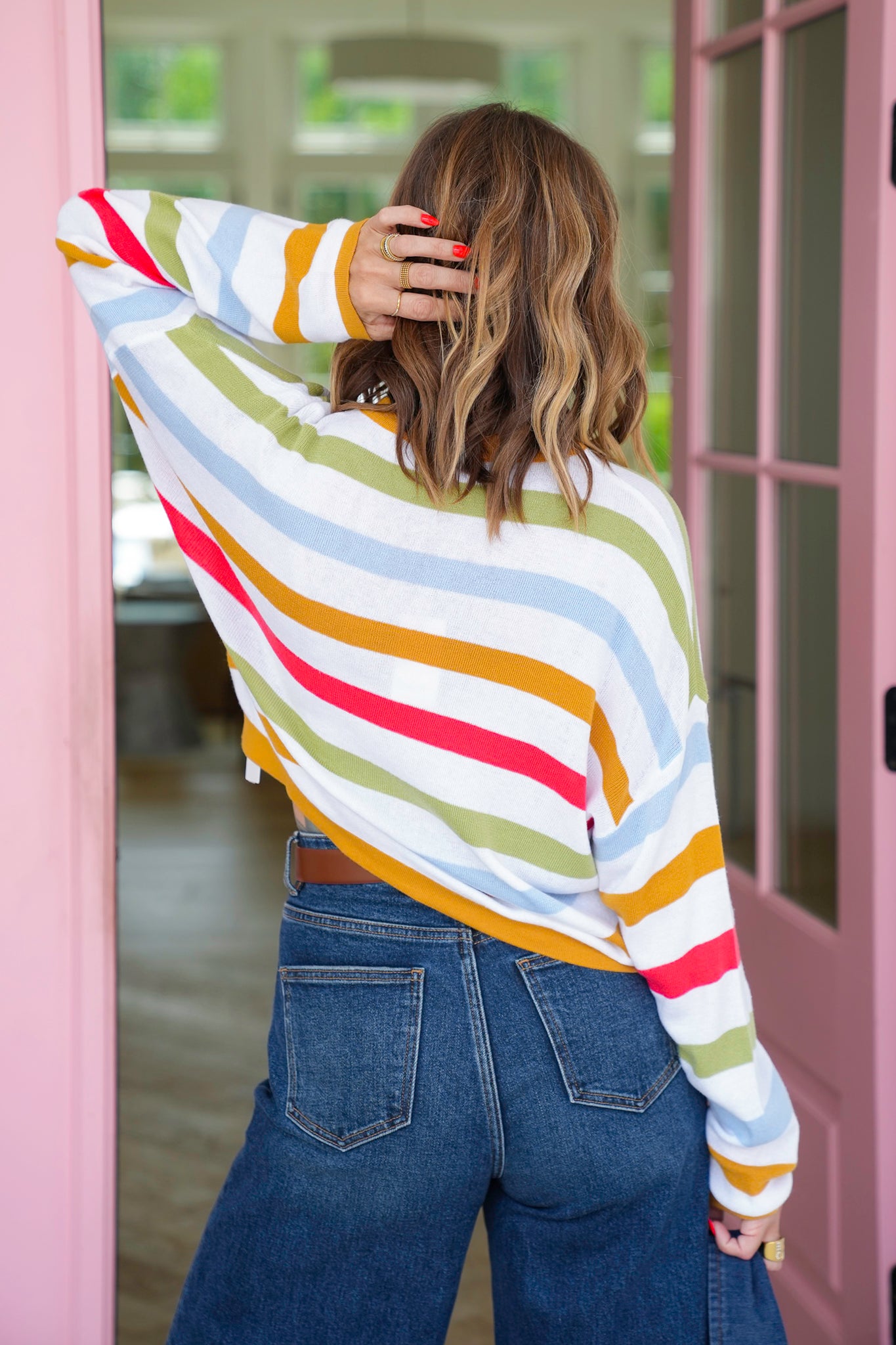 Multicolor Striped Lightweight Sweater