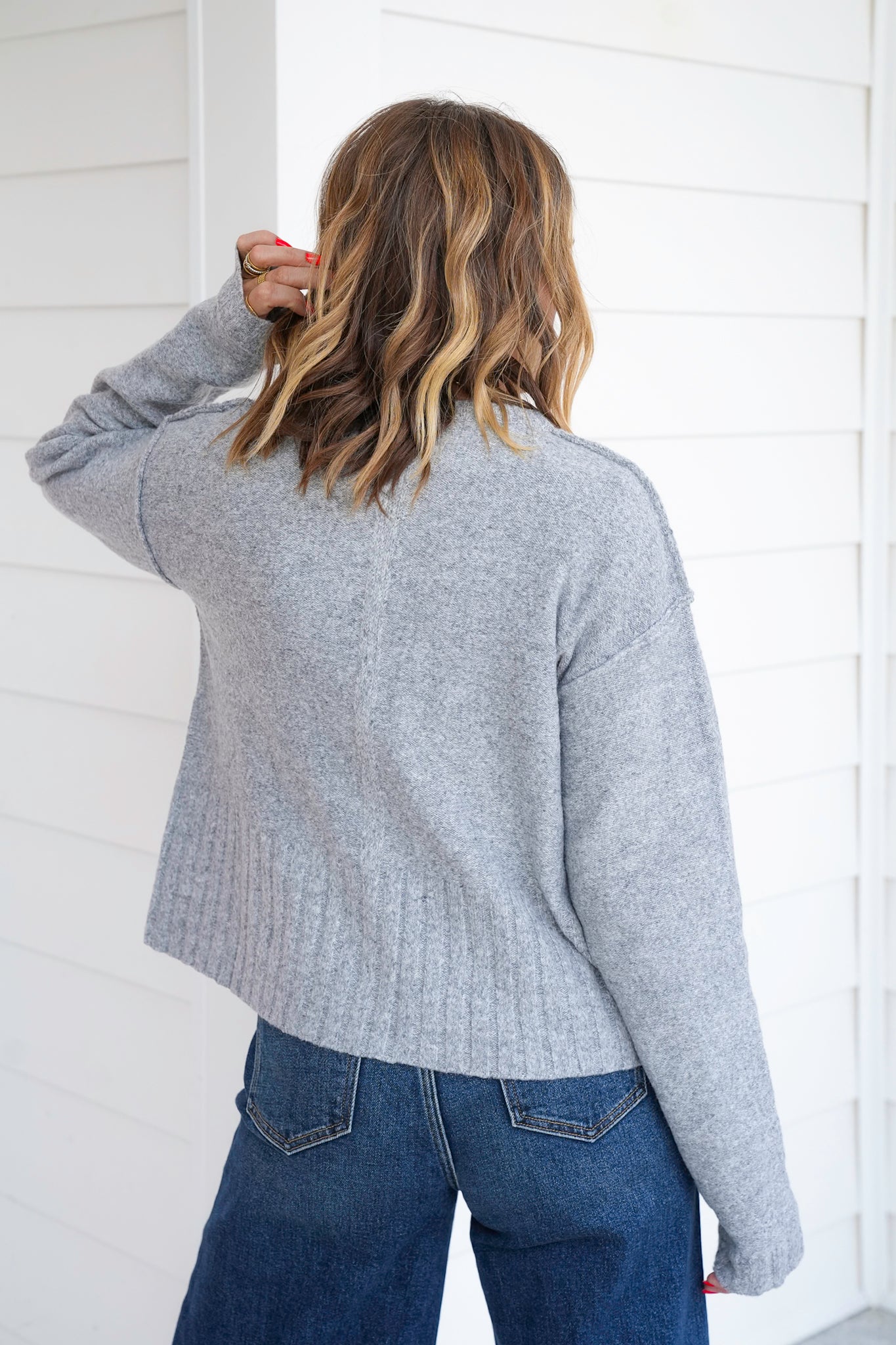 Brushed Knit Long Sleeve Button Down Cardigan