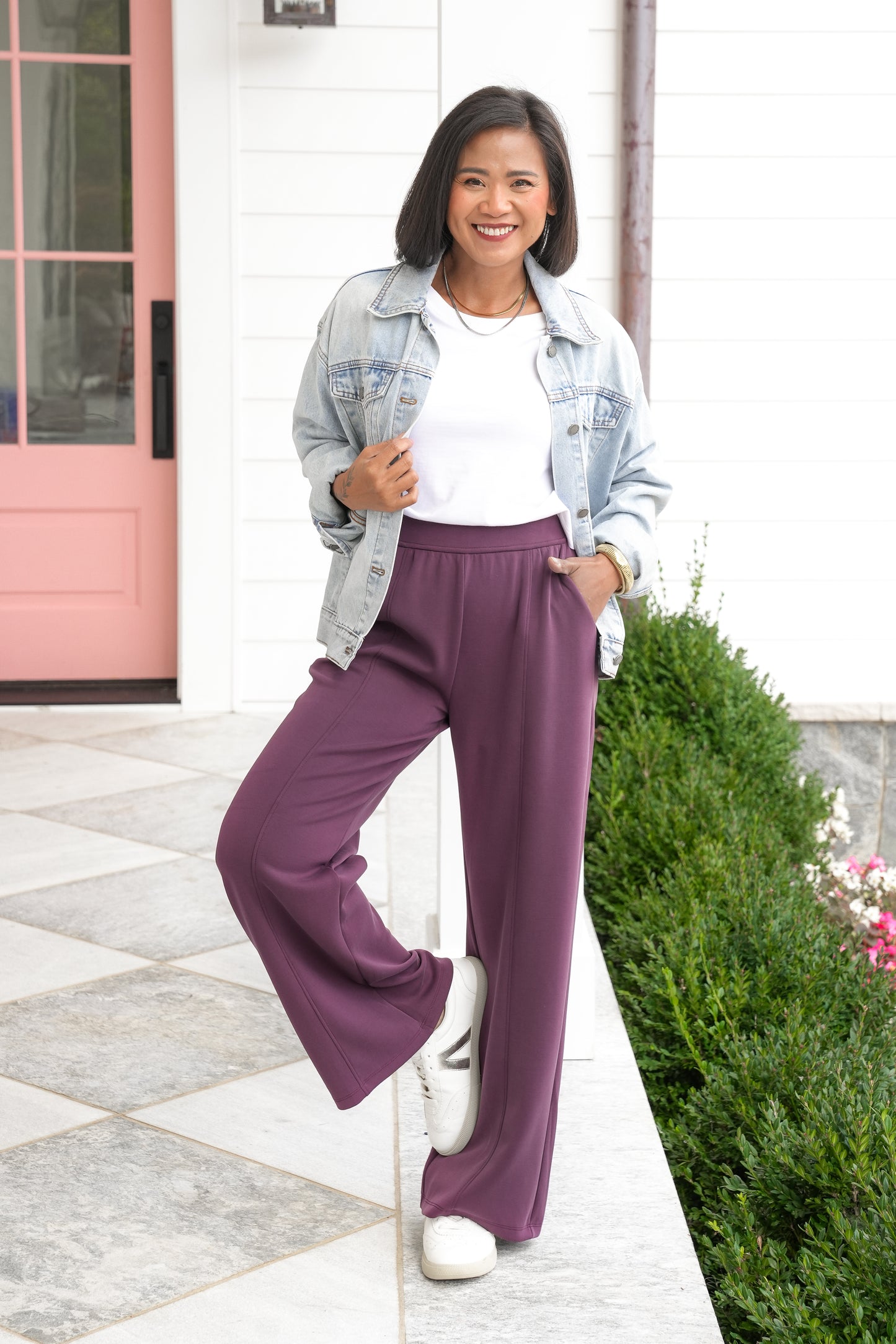 Solid Loose Fit Elastic Waist Sweatpants