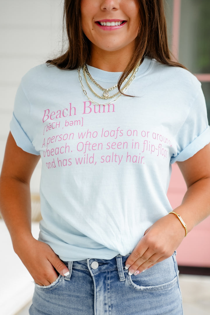 Plus/Reg Short Sleeve "Beach Bum" Graphic Tee