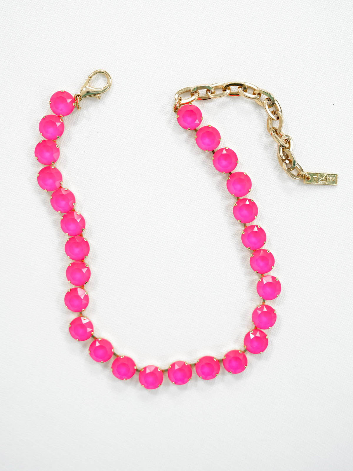 TOVA Sofia Crystal Necklace in Electric Pink Cowboy Fairy