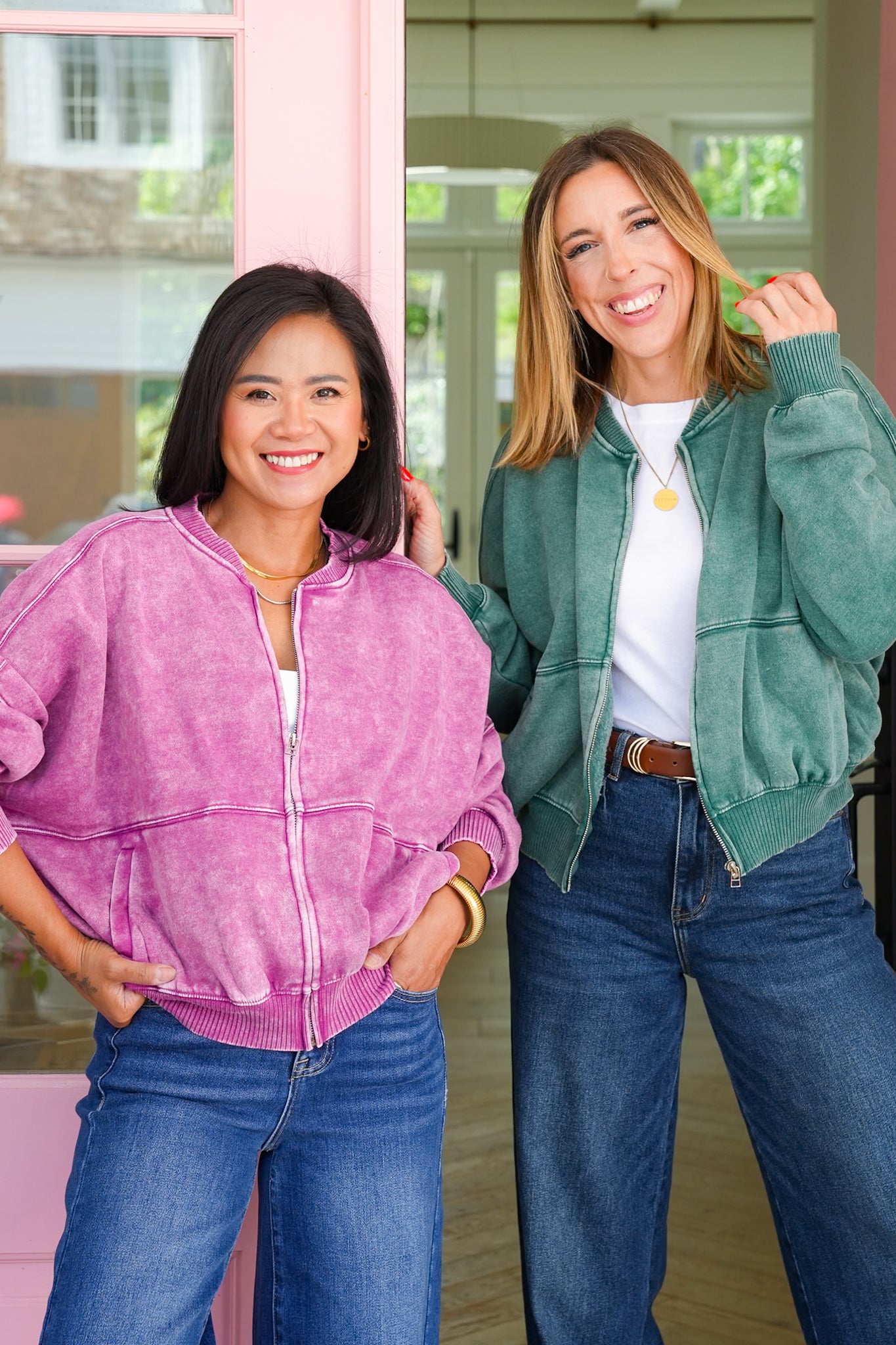 Door Buster! Zenana Acid Washed Fleece Jacket