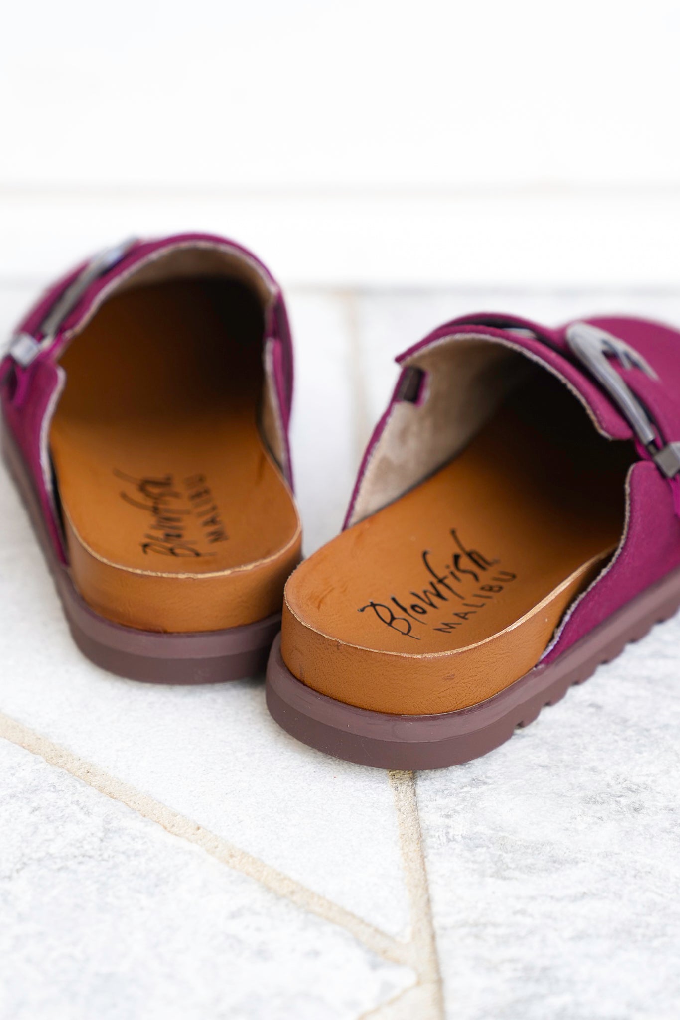 Blowfish Vegan Suede Buckle Slip On Clog