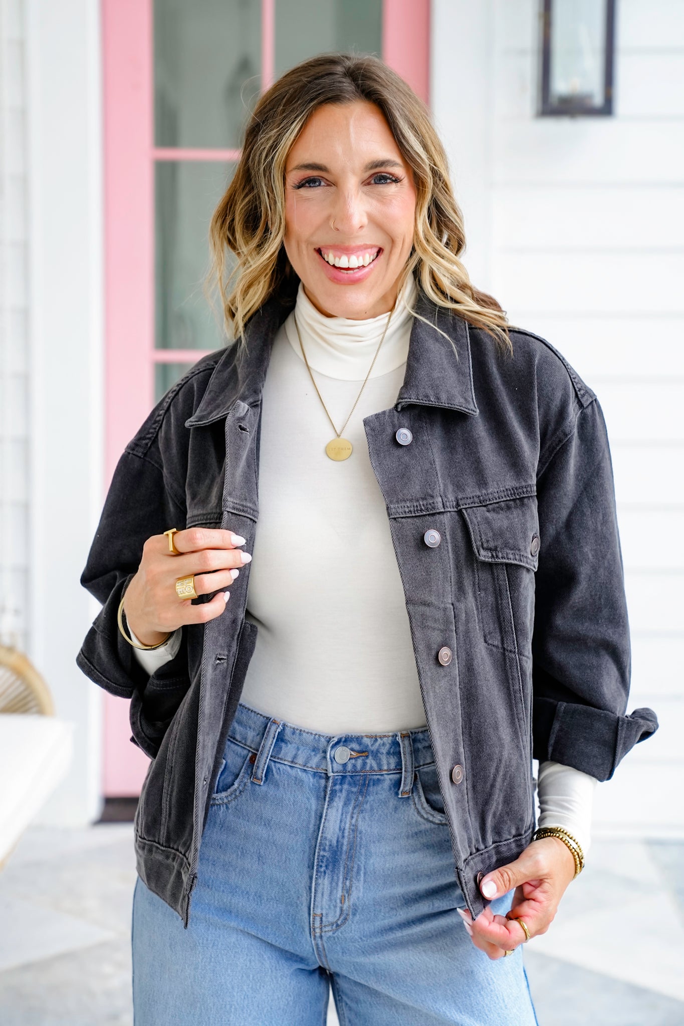 Solid Long Sleeve Turtle Neck Bodysuit
