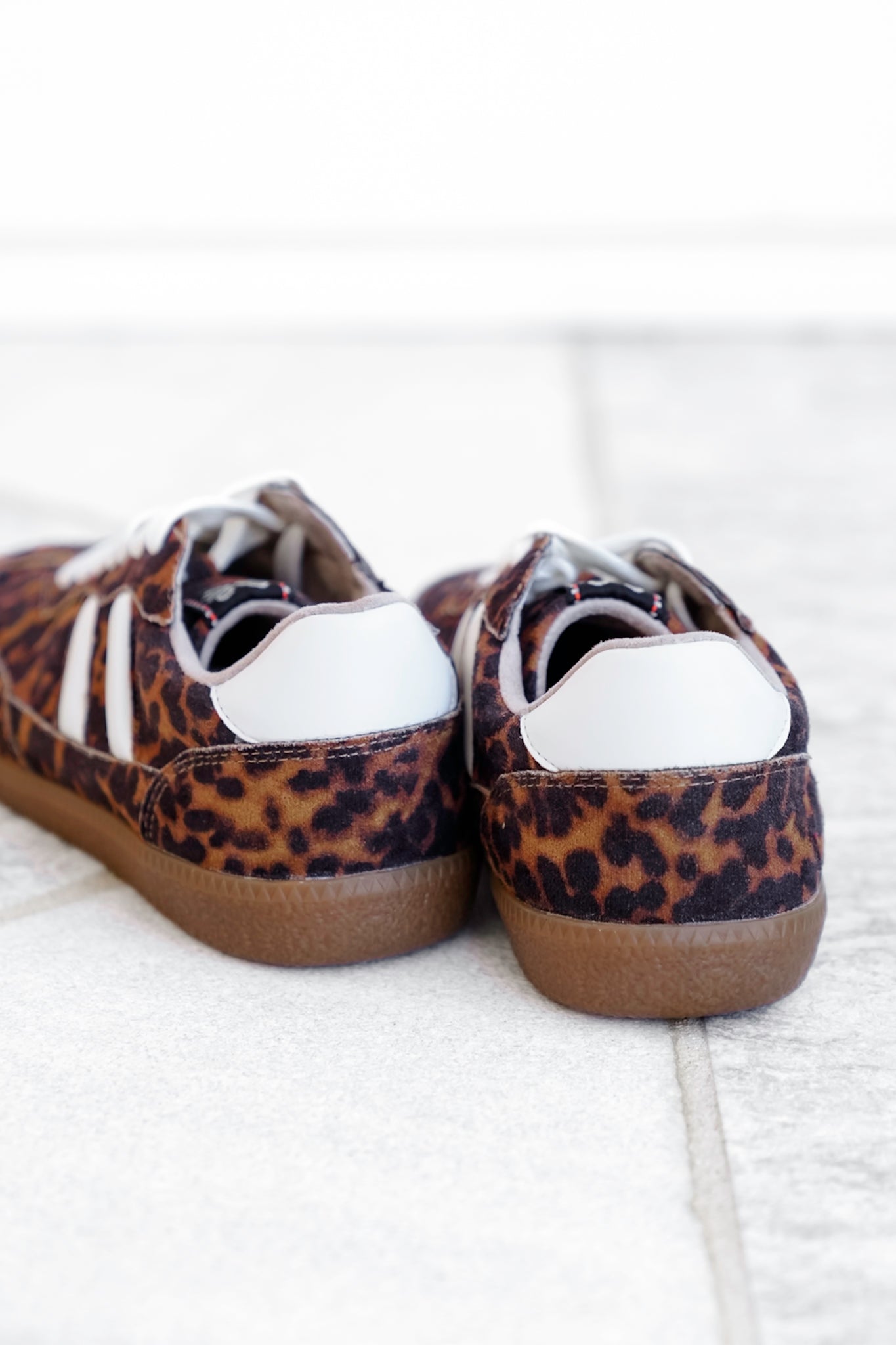 Shu Shop Animal Print Retro Vegan Suede Lace Up Sneaker
