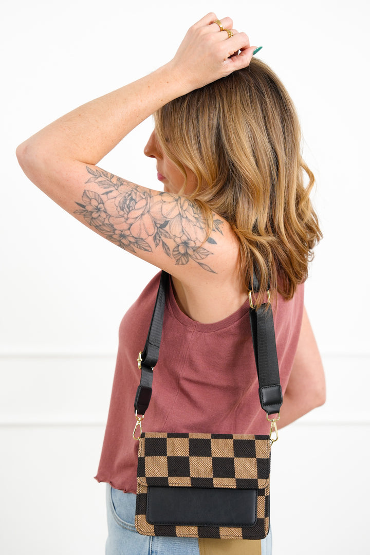 Checkered Crossbody Bag - Freckled Poppy