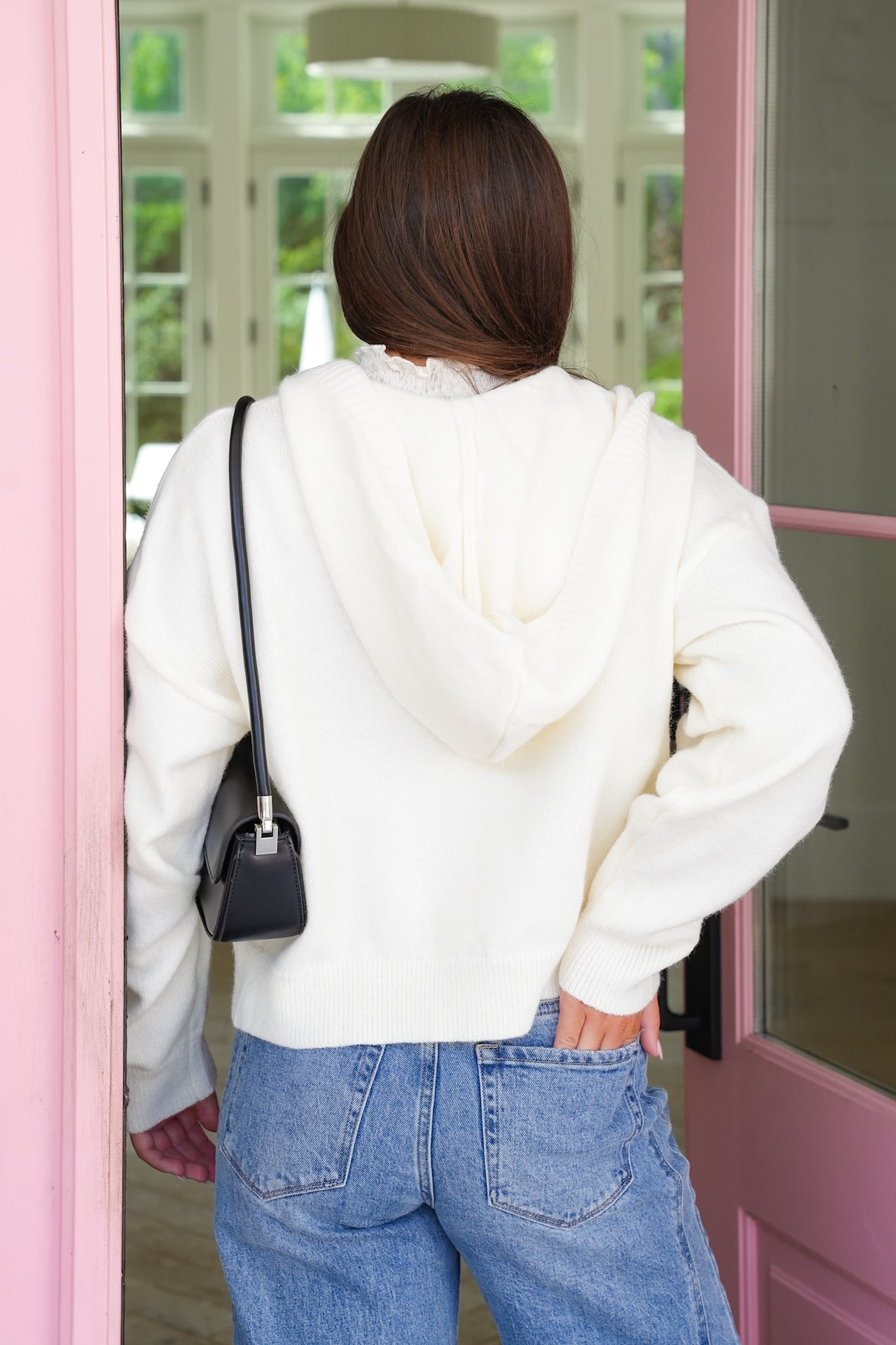 Long Sleeve Button Up Hooded Sweater