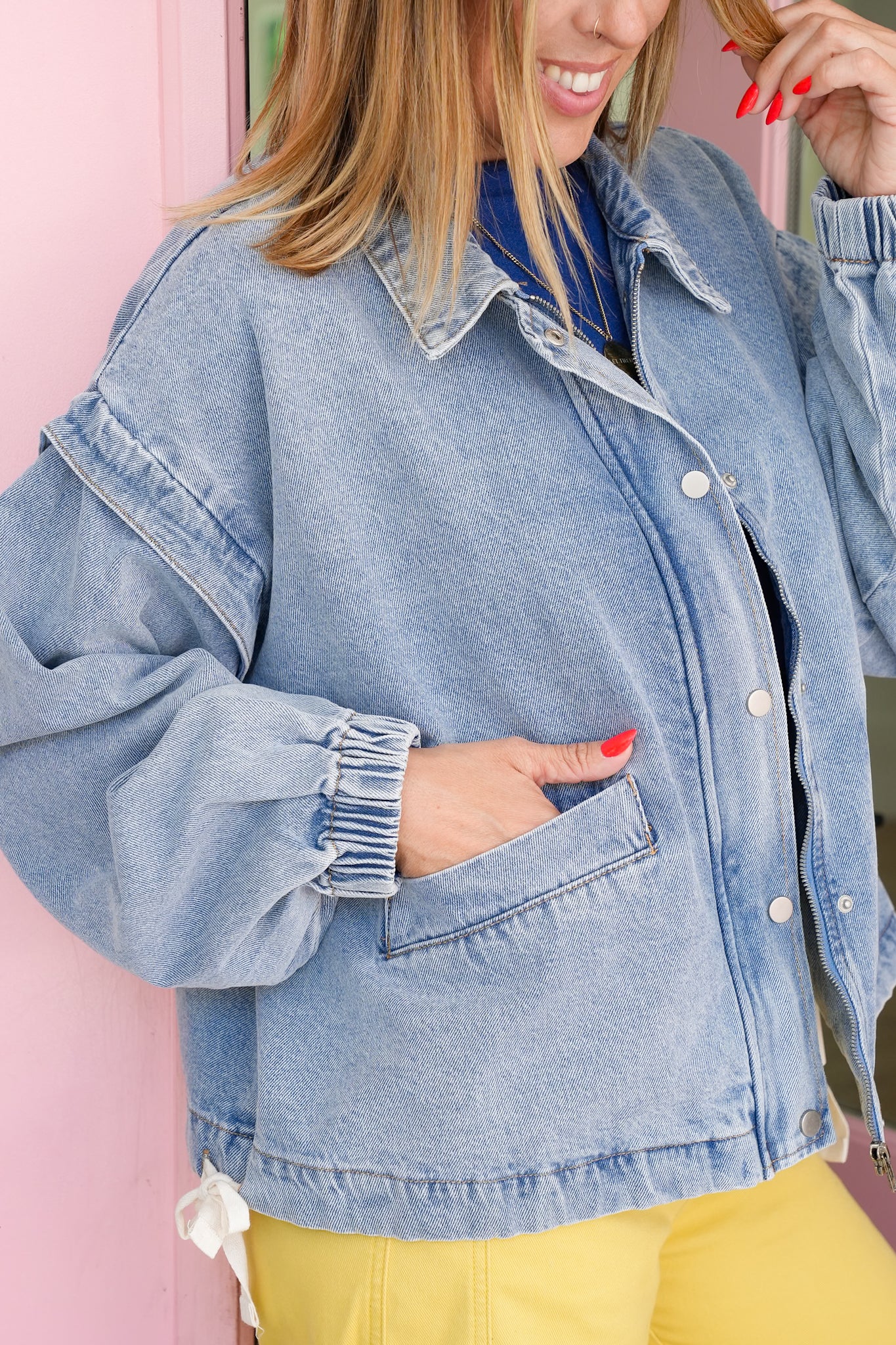 Oversized Long Sleeve Bomber Jacket