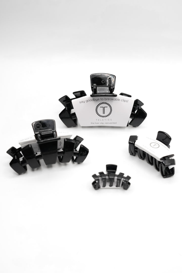 Restock! Teleties Classic Jet Black Claw Hair Clip
