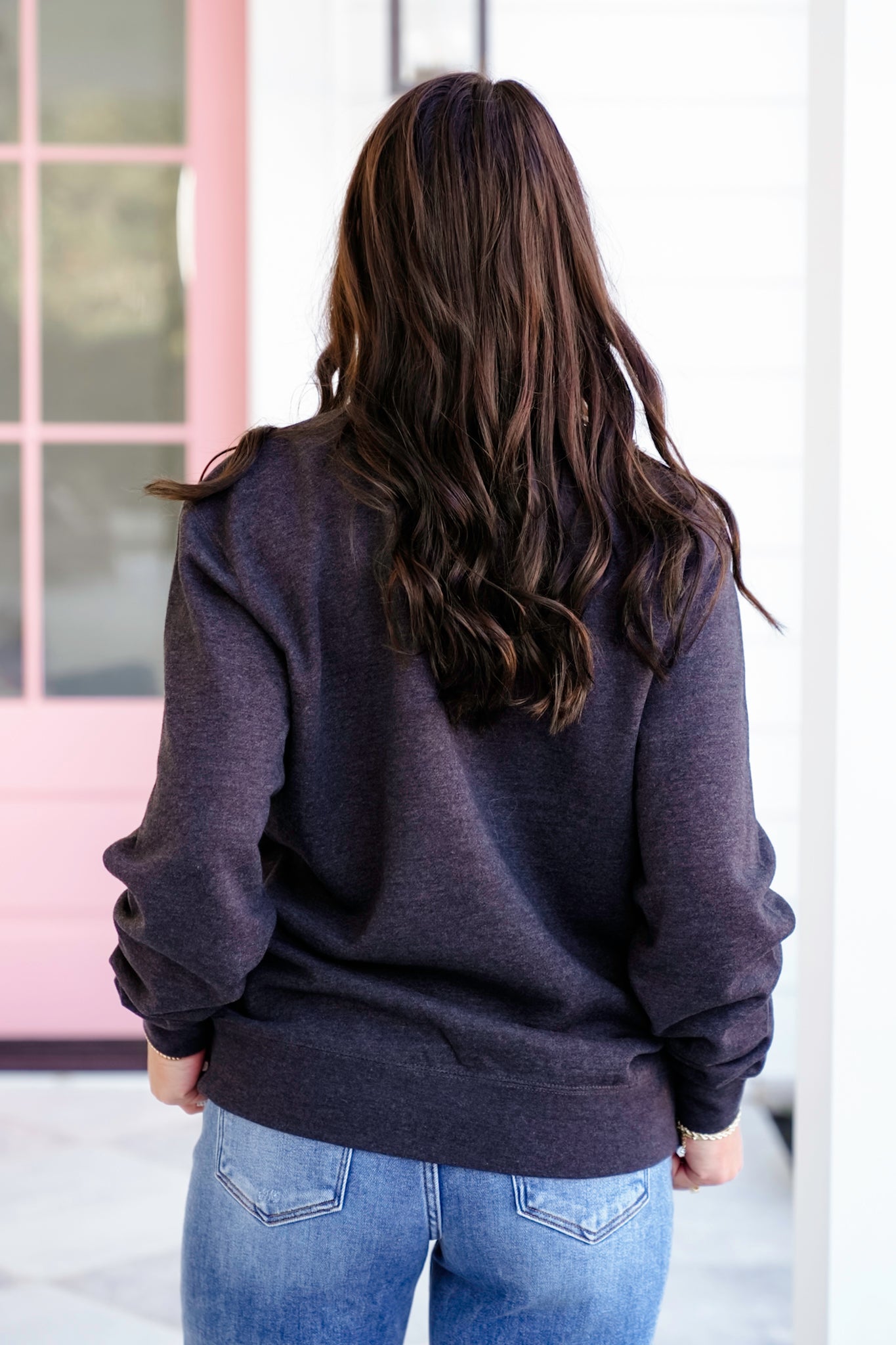 Plus/Reg Long Sleeve "Negative Energy" Graphic Sweatshirt