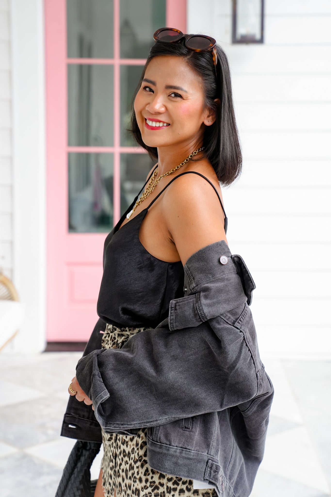 Solid Satin V Neck Camisole Top