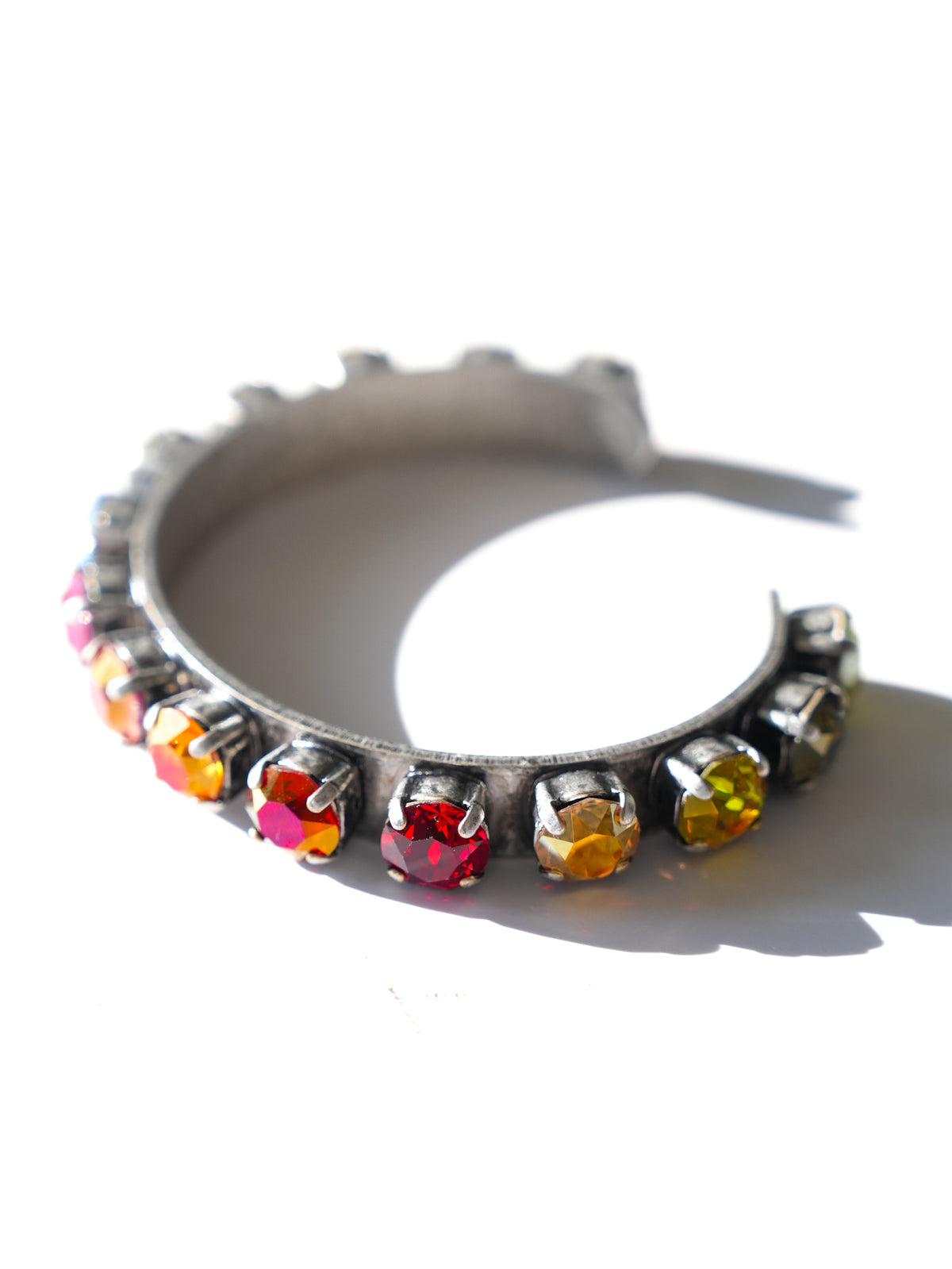 TOVA Kiki Crystal Cuff In Antique Silver Bohemian Fairy