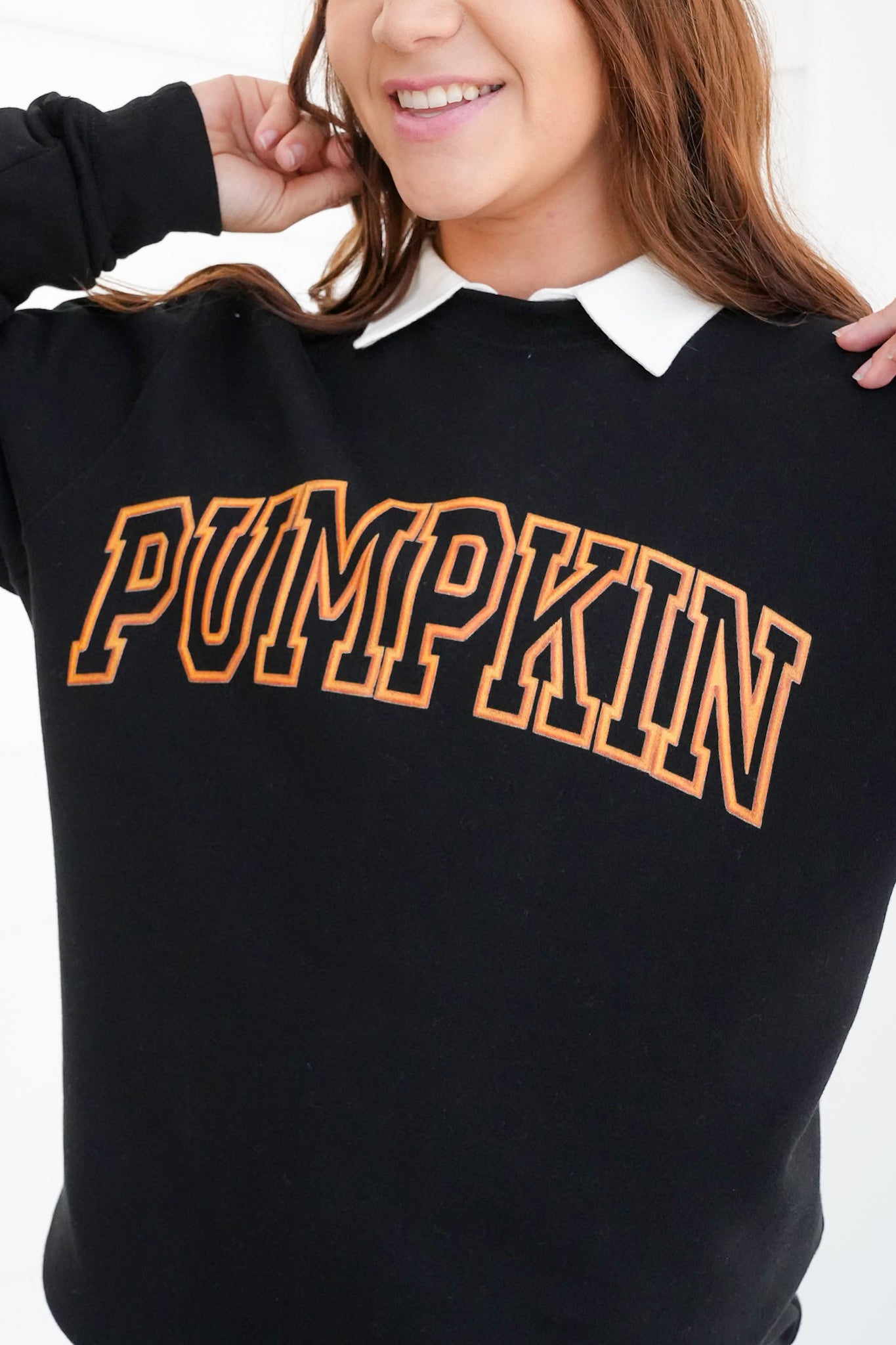 Plus/Reg Long Sleeve "Pumpkin" Graphic Sweatshirt