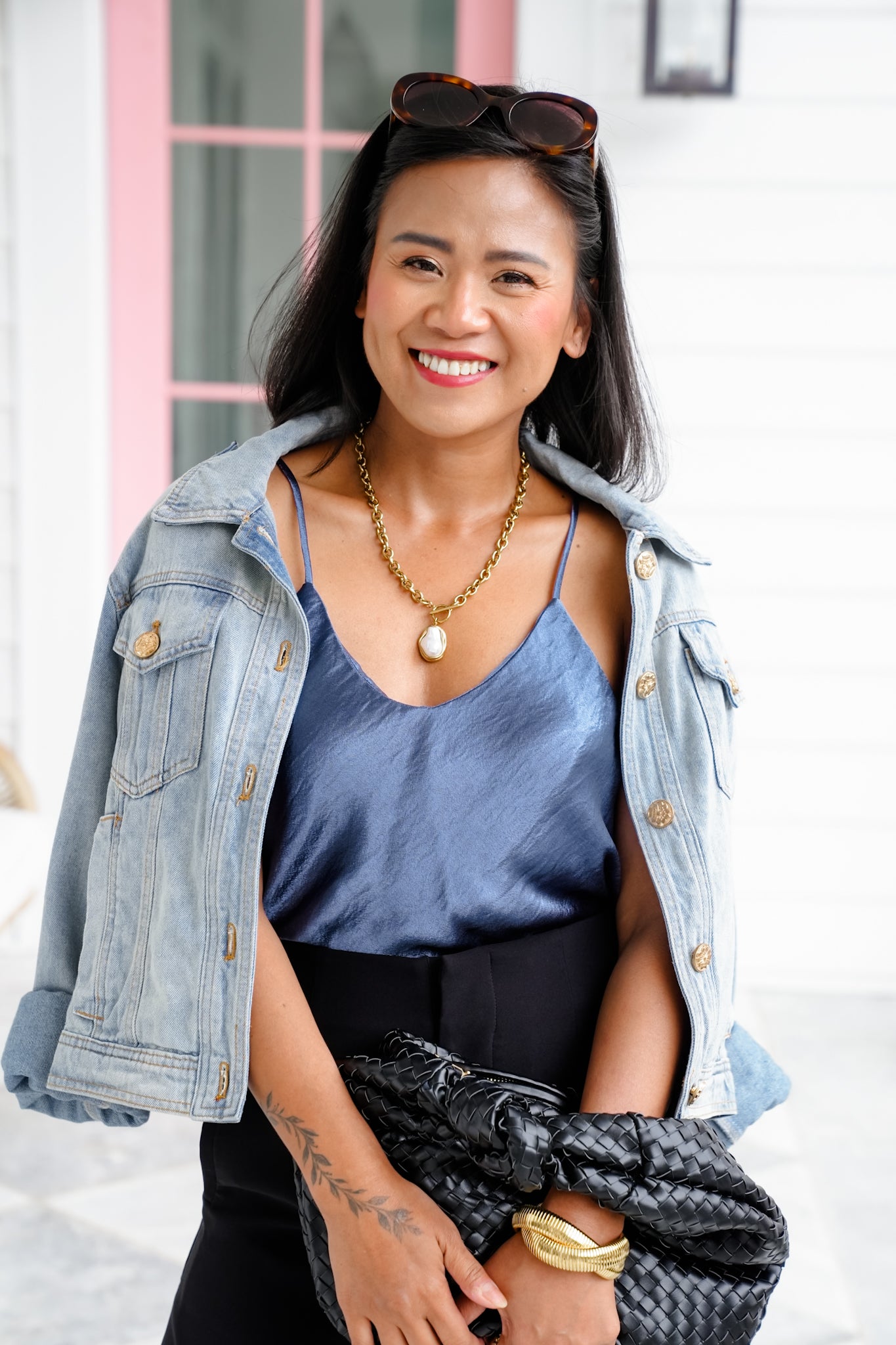 Solid Satin V Neck Camisole Top