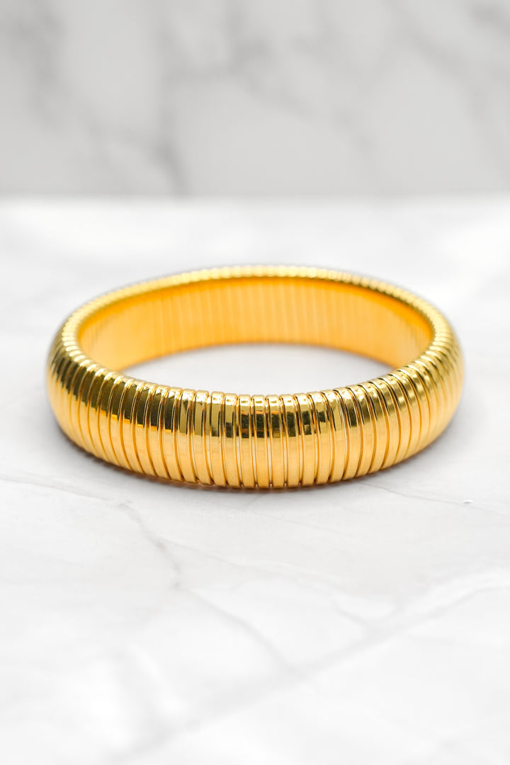 Treasure Jewels Chic Ribbed Bracelet - Freckled Poppy